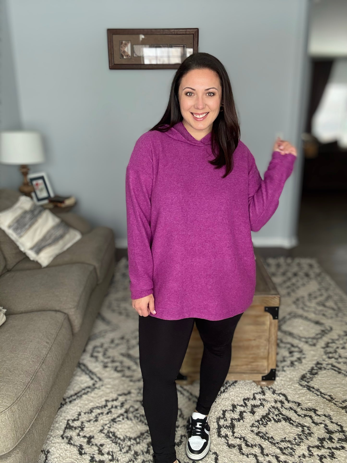 Basically My Favorite Hooded Pullover in Light Plum