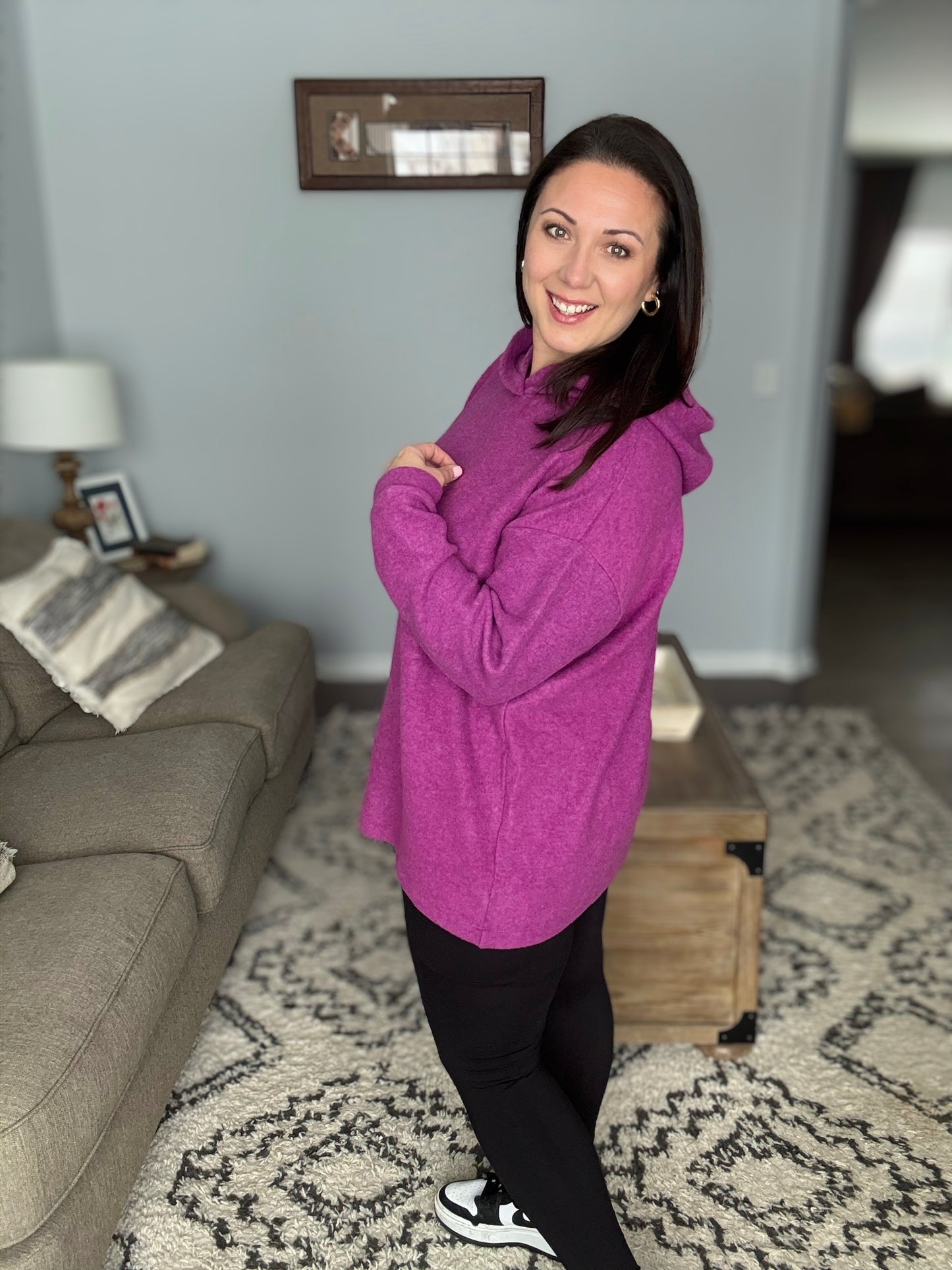 Basically My Favorite Hooded Pullover in Light Plum
