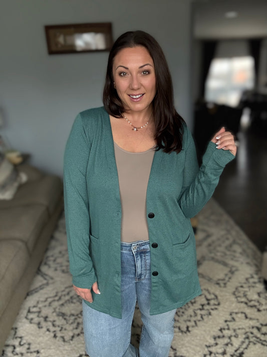Michelle Mae Cori Cardigan - Sage