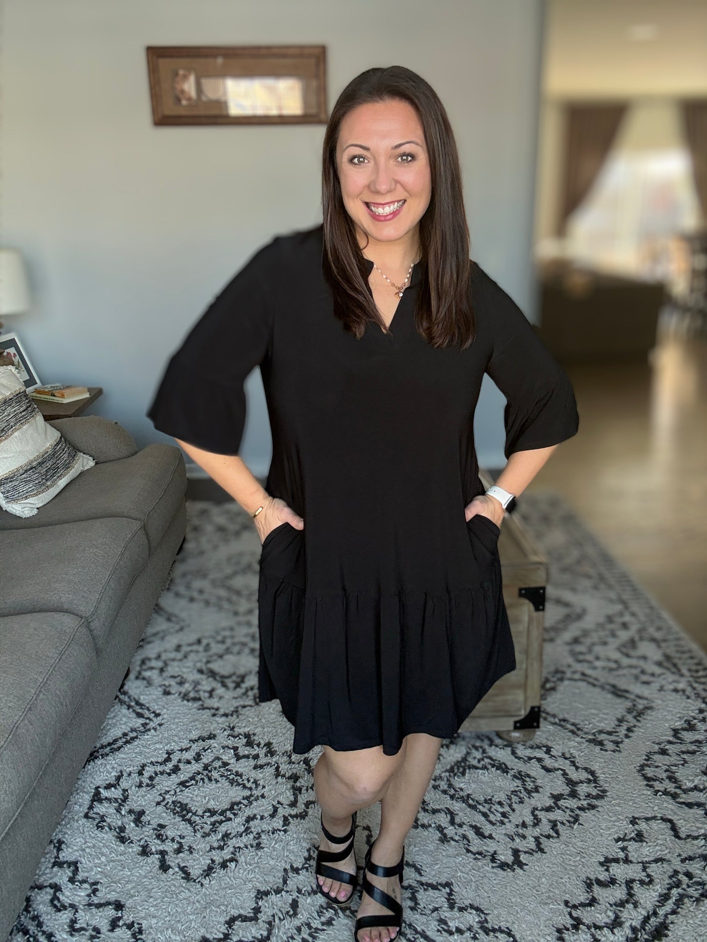 Lizzy Sunday Dress in Black