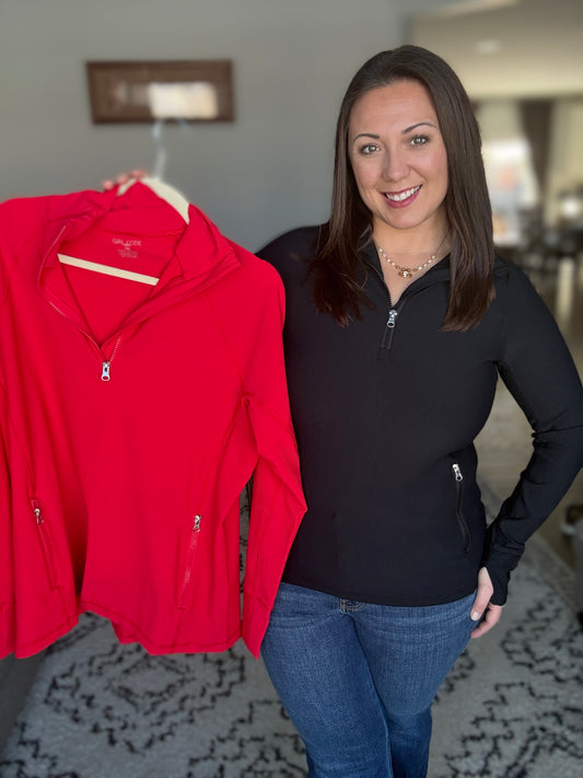 Max Sculpt Pullover Shaping Quarter Zip Jacket in 2 Colors