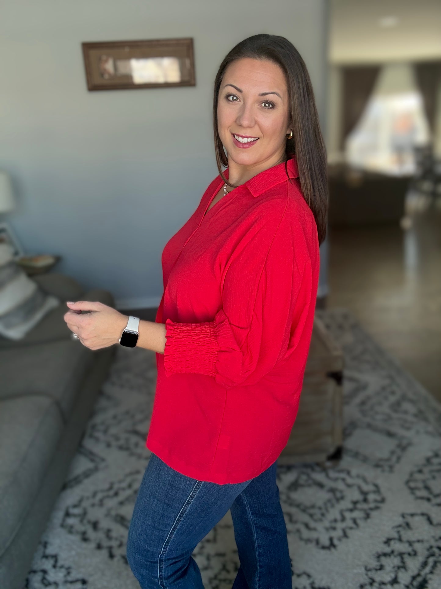 Easy Essence V-Neck Oversized Tunic Top