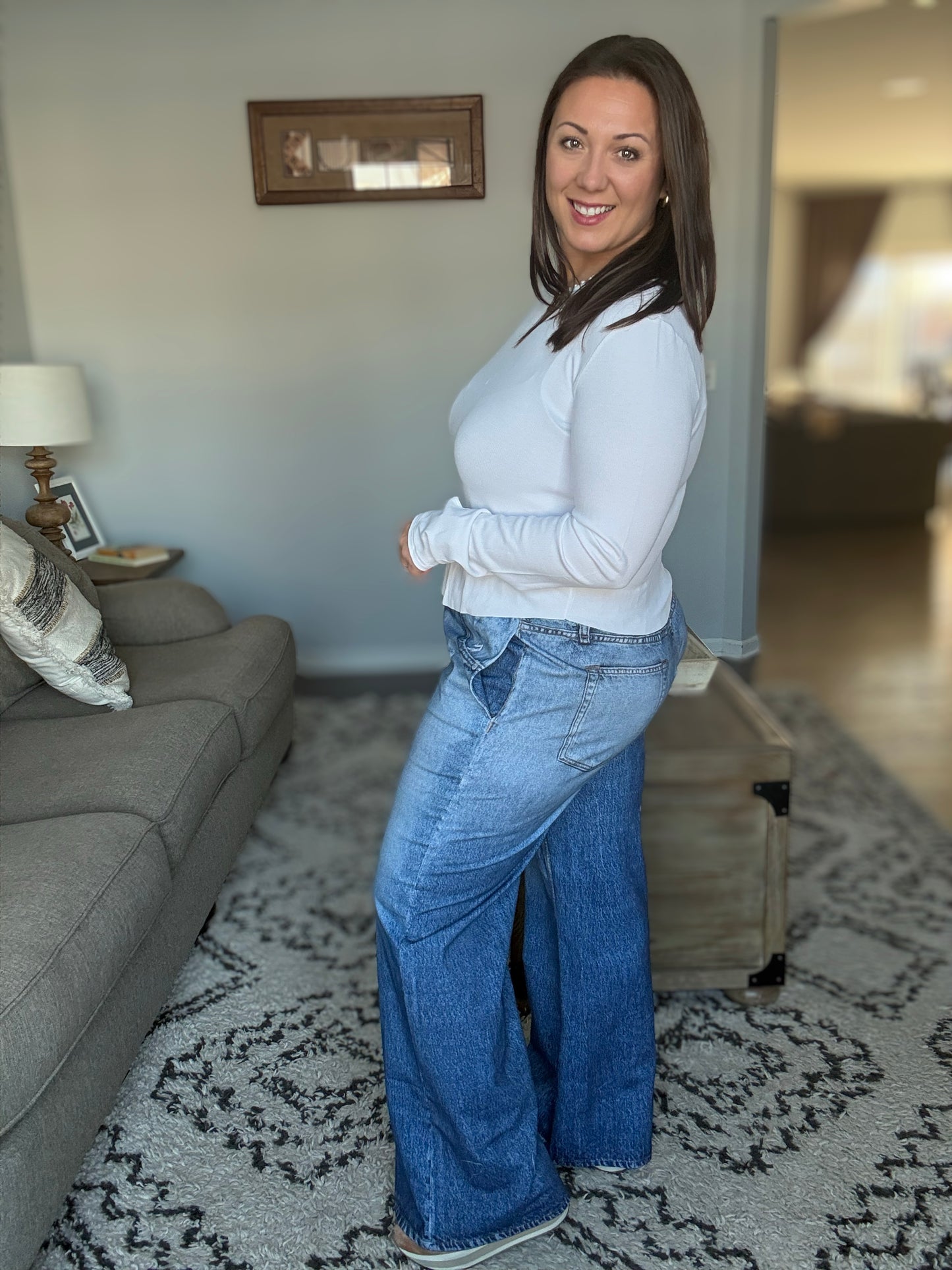 Zenim Printed Wide Leg Bottoms