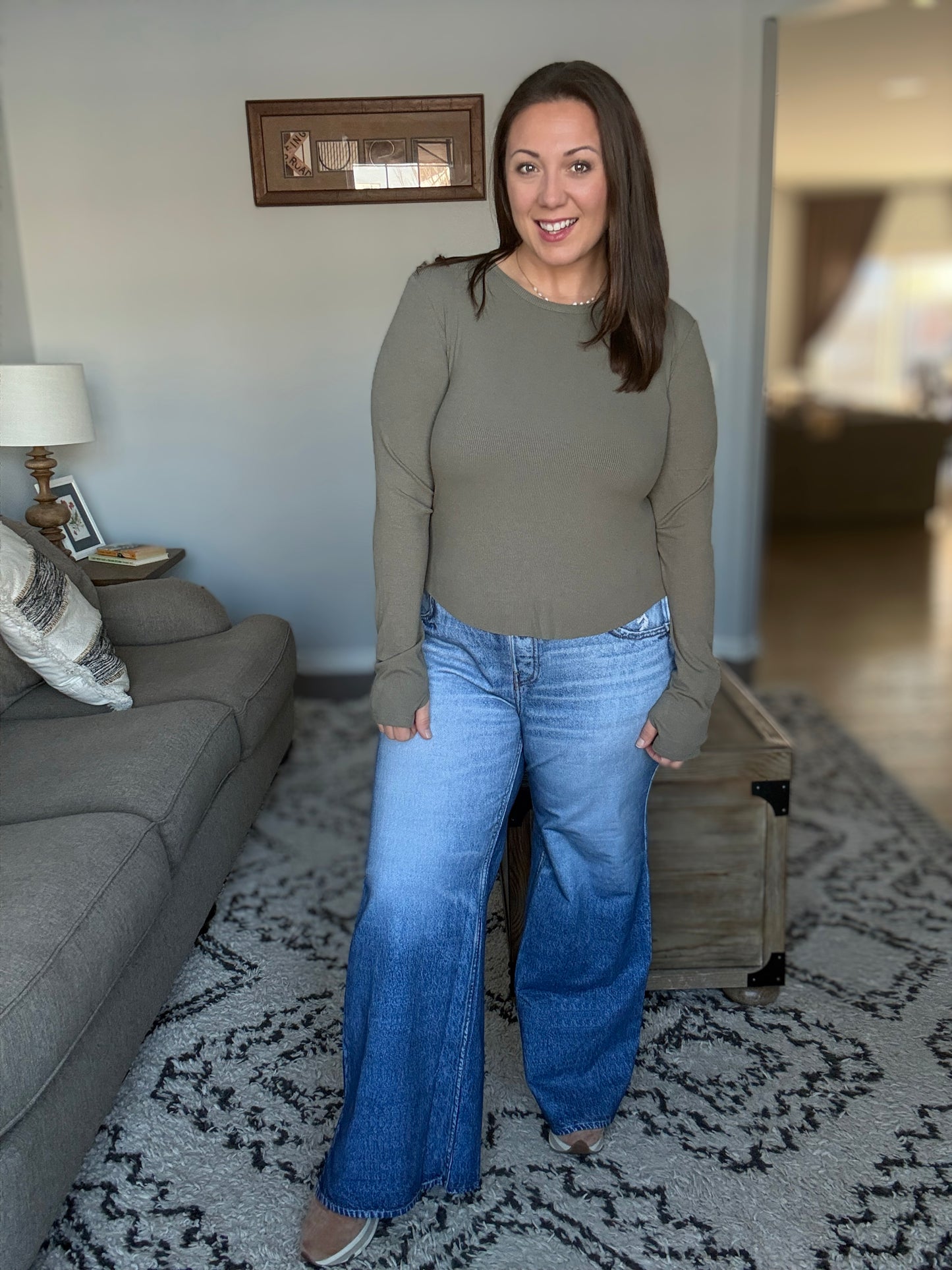 Zenim Printed Wide Leg Bottoms