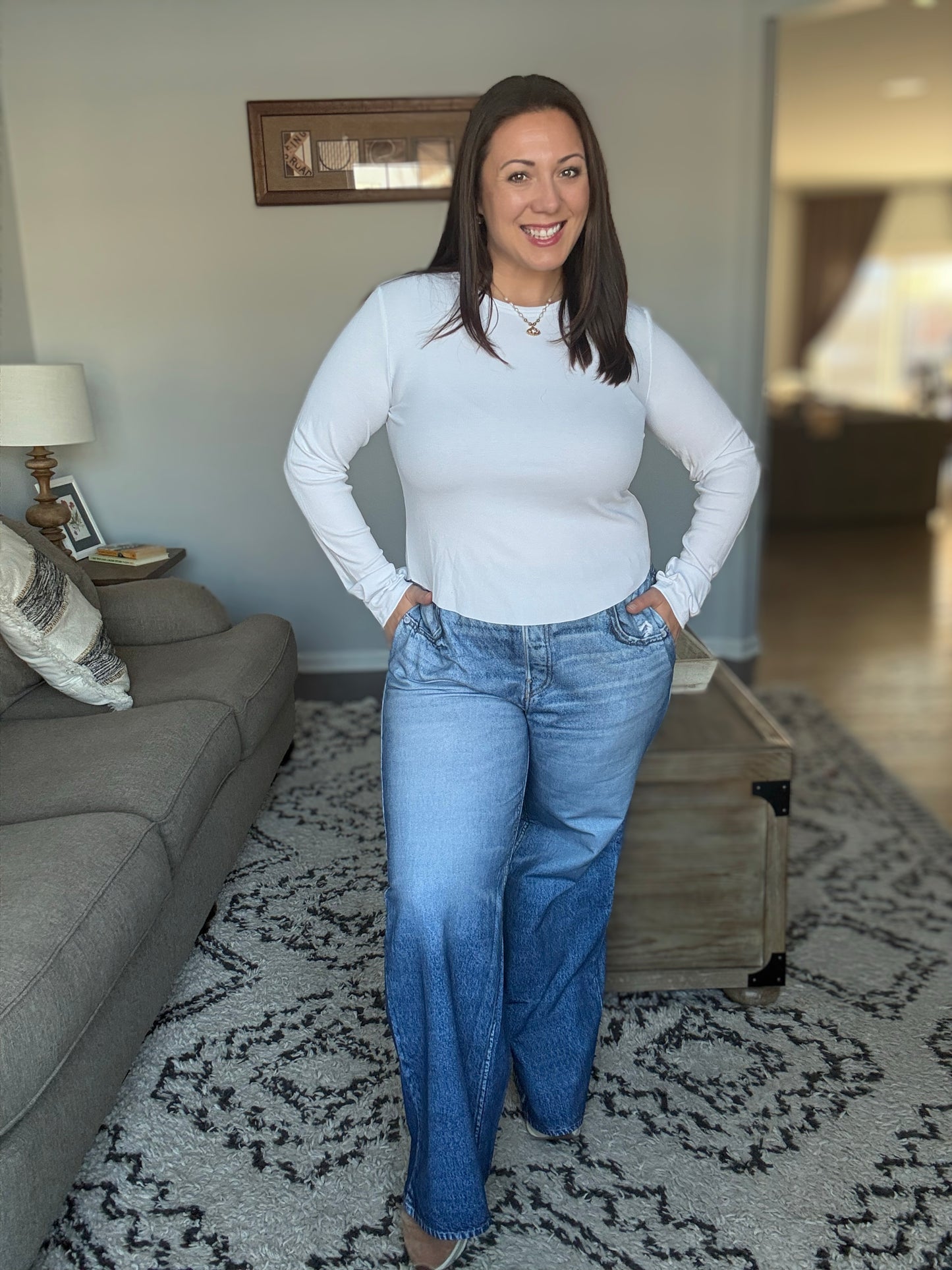 Zenim Printed Wide Leg Bottoms