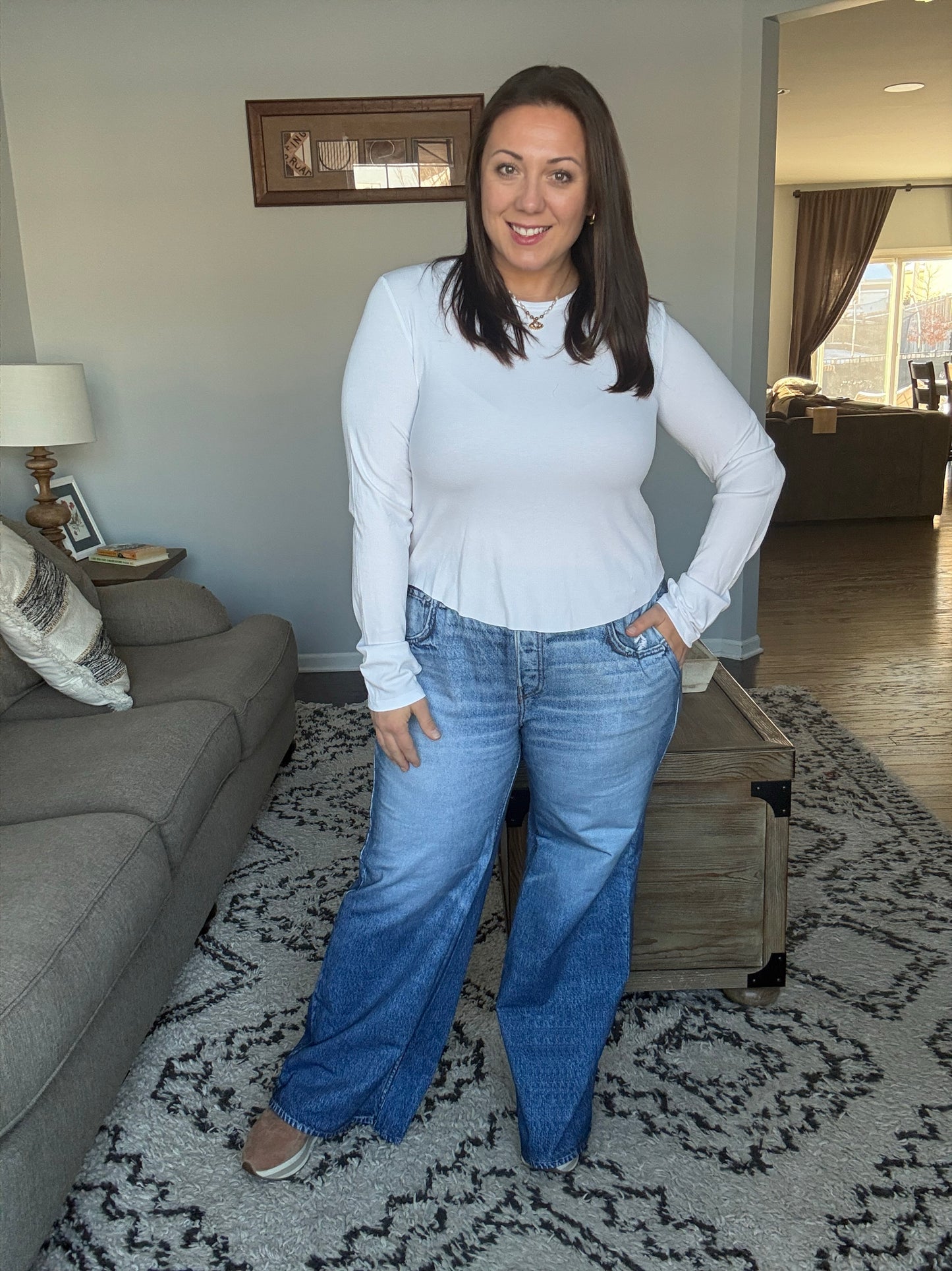 Zenim Printed Wide Leg Bottoms