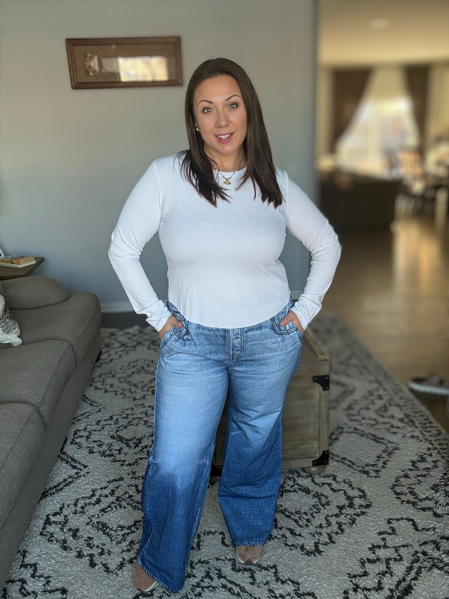 Zenim Printed Wide Leg Bottoms