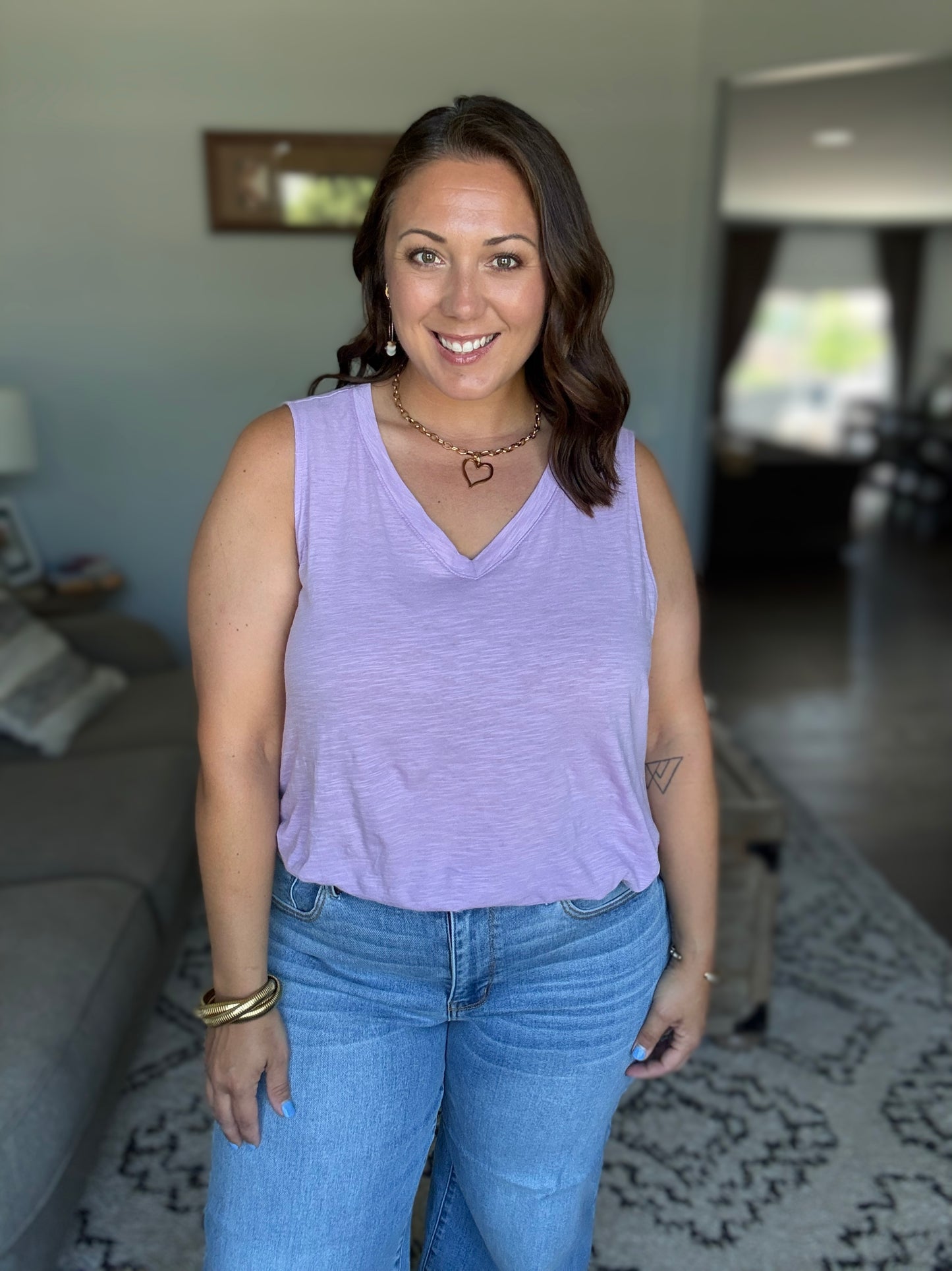 Getting Good V-Neck Tank in Lilac