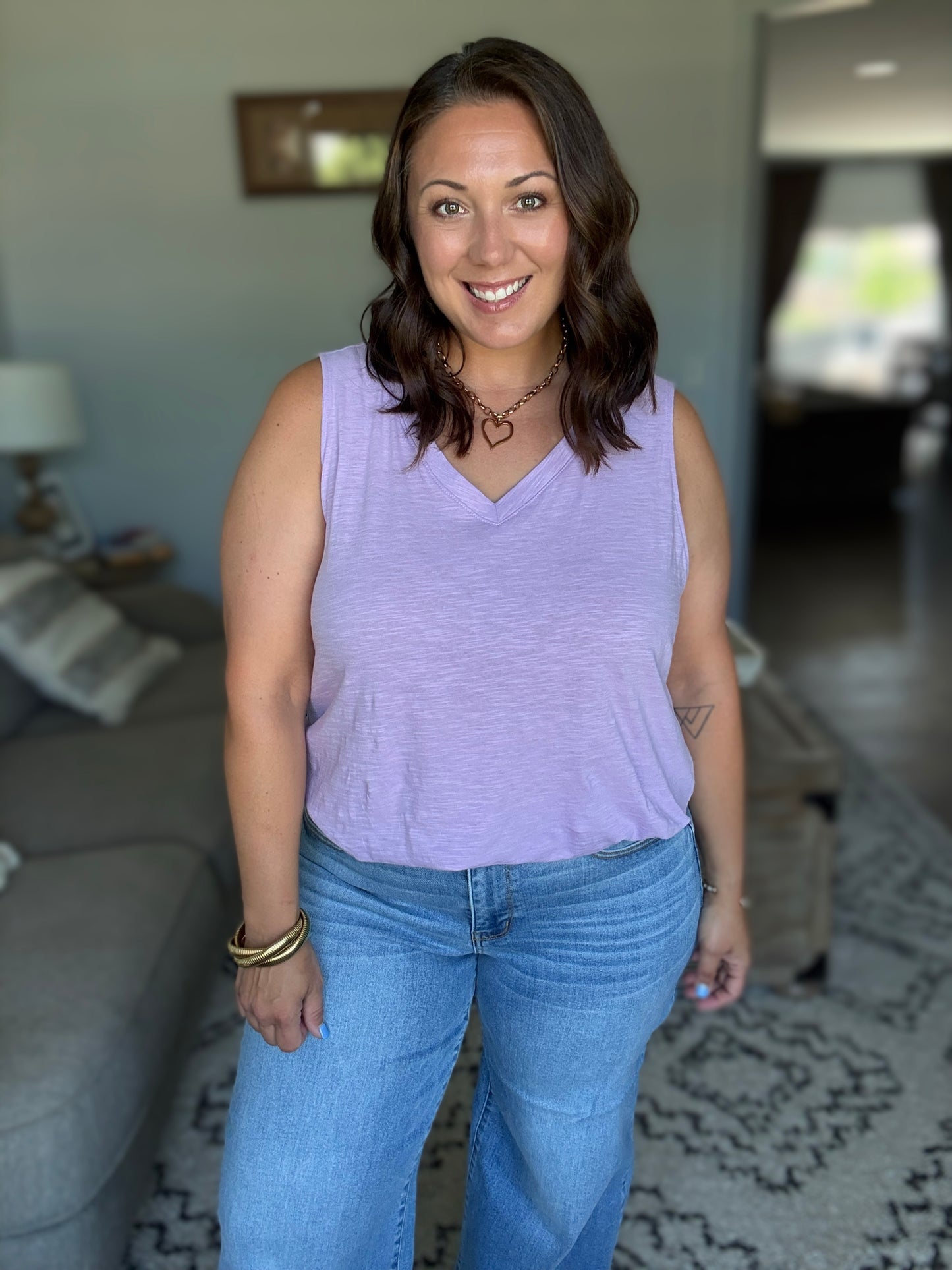 Getting Good V-Neck Tank in Lilac