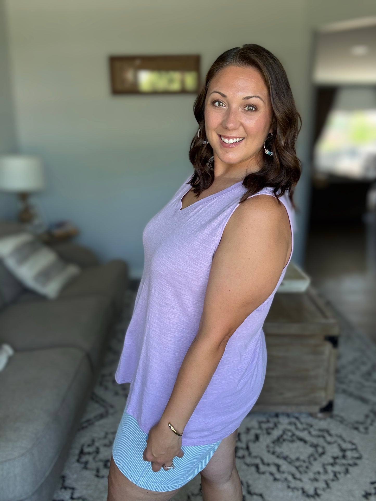 Getting Good V-Neck Tank in Lilac