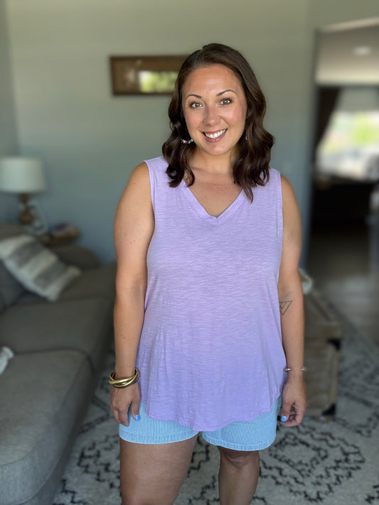 Getting Good V-Neck Tank in Lilac