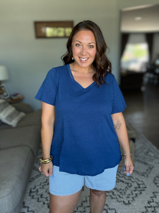 I Don't Have to Choose V-Neck Tee in Navy