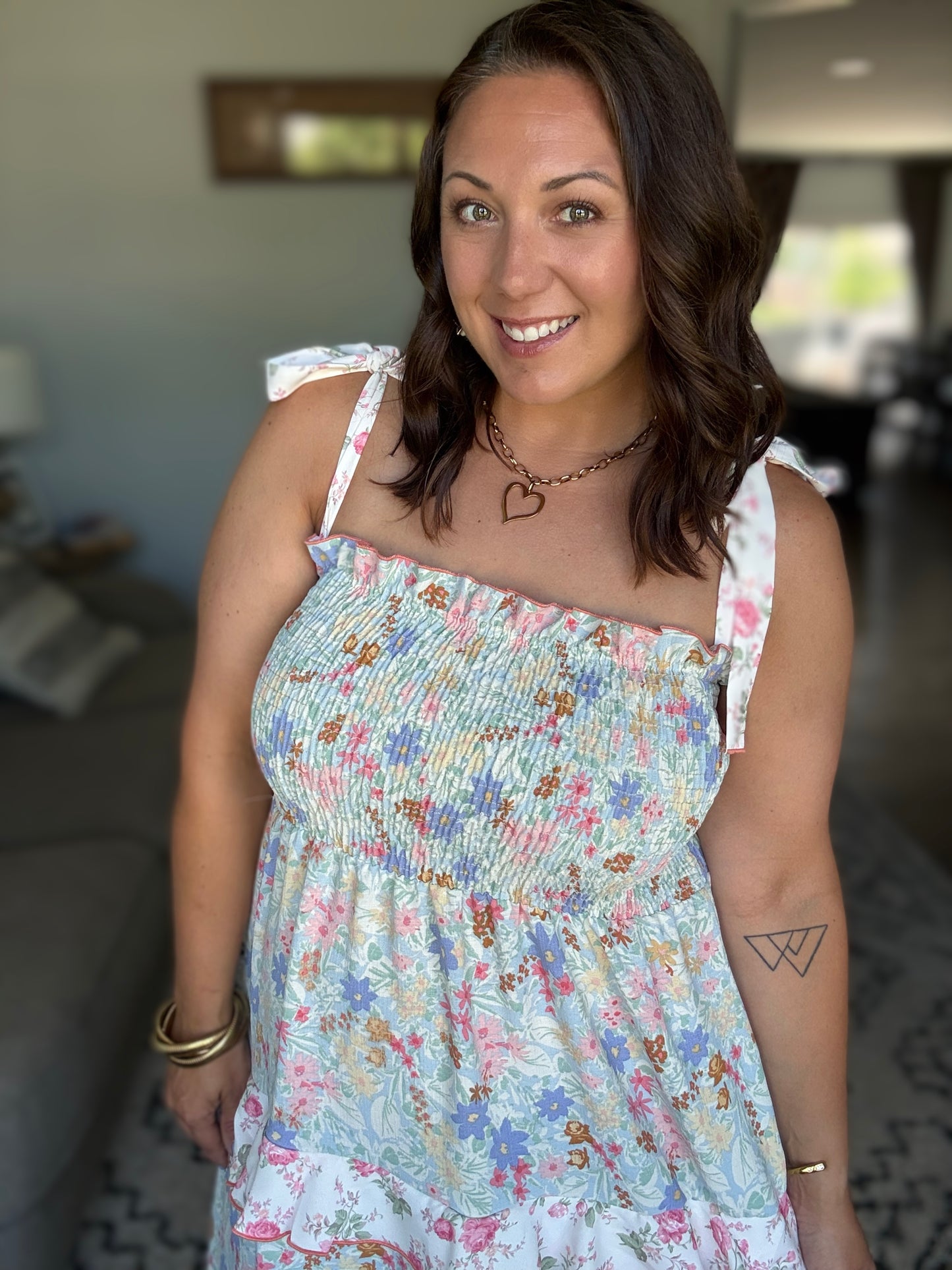 Elegant Edge Tiered Maxi Dress in Sage