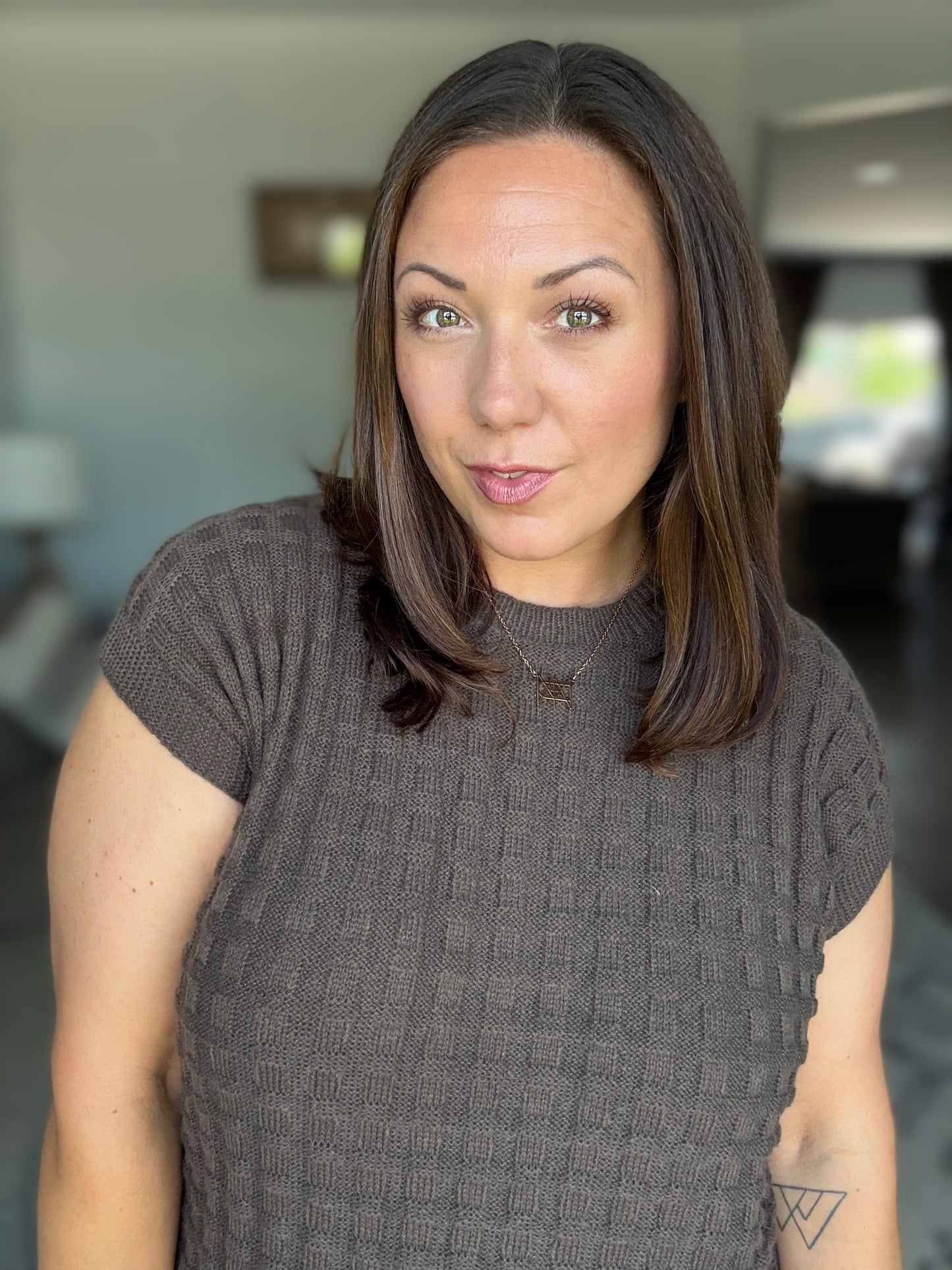 Michelle Mae Kelly Knitted Top - Brown