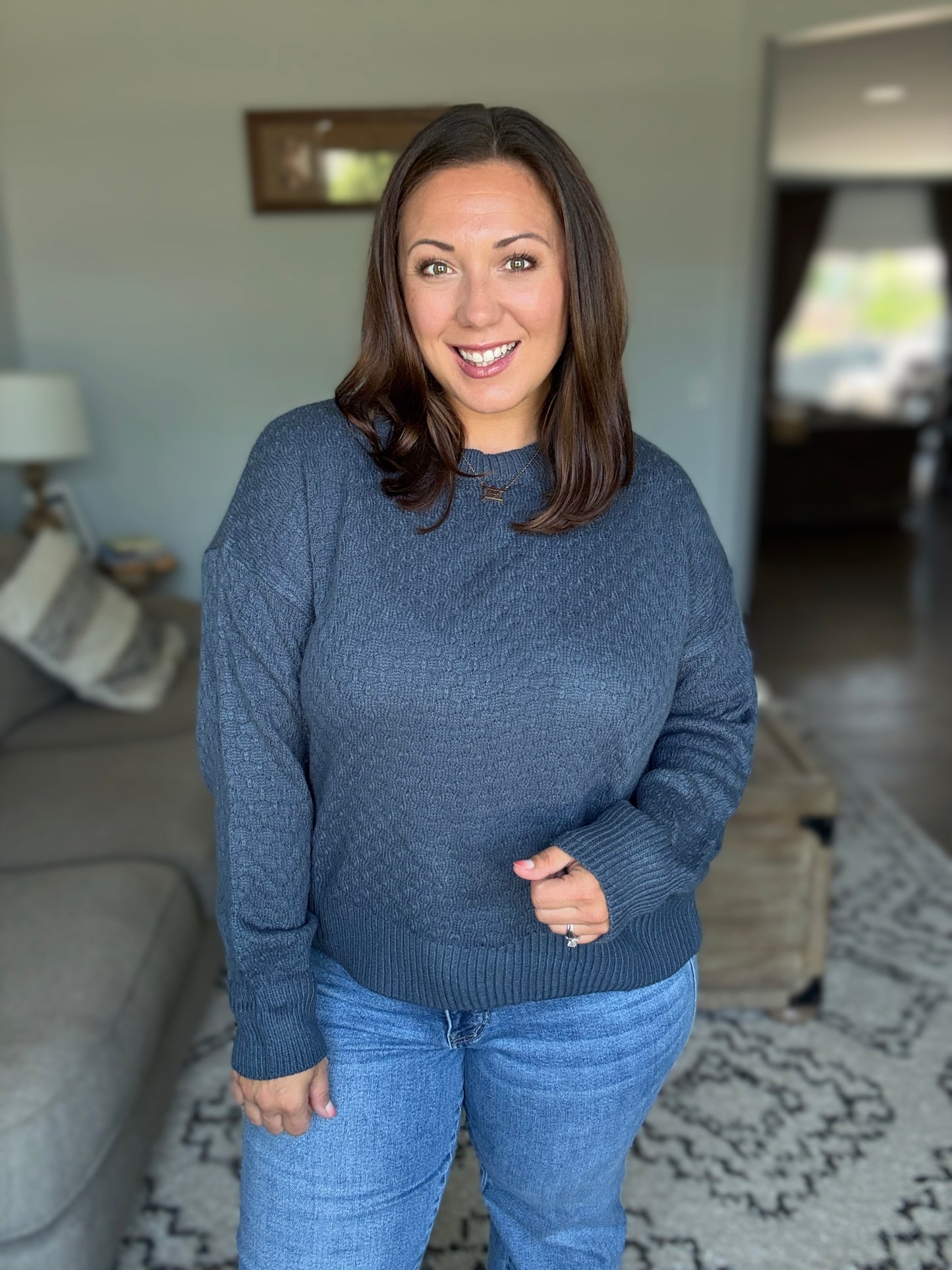 Michelle Mae Gianna Pullover Sweater - Teal