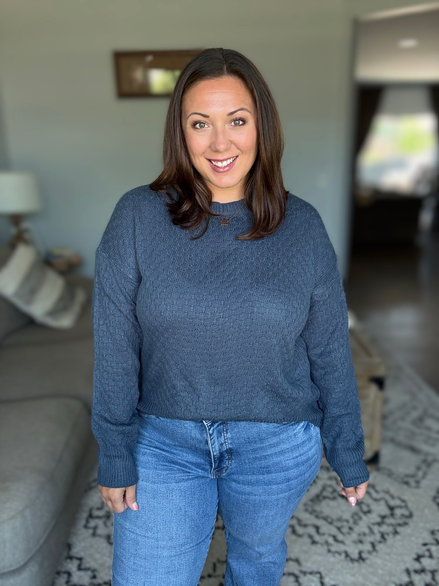 Michelle Mae Gianna Pullover Sweater - Teal
