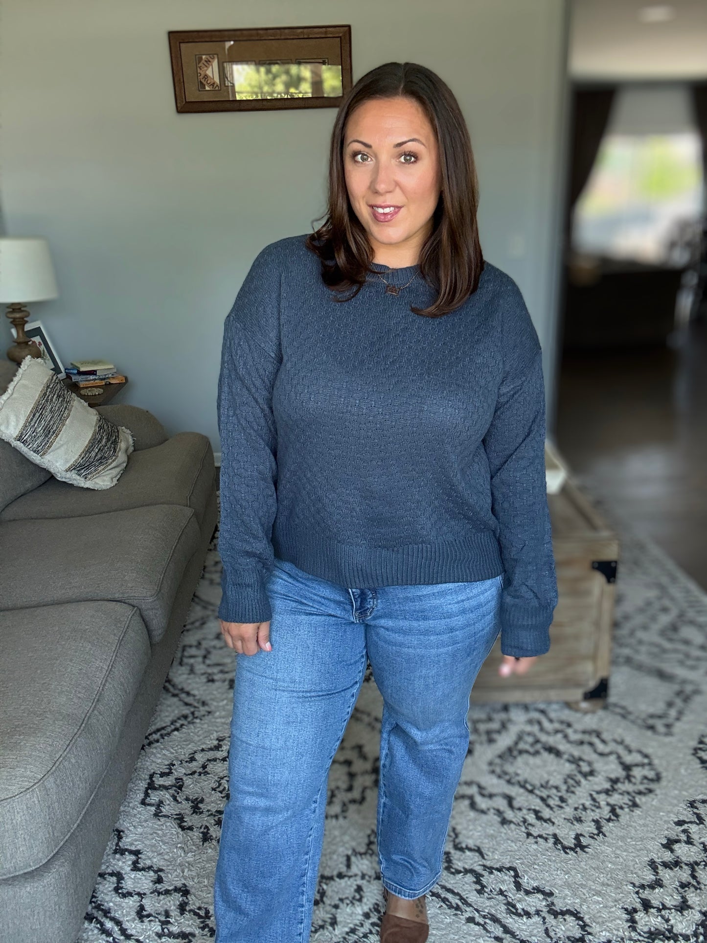Claudia Mid Rise Wide Leg Ankle Jean