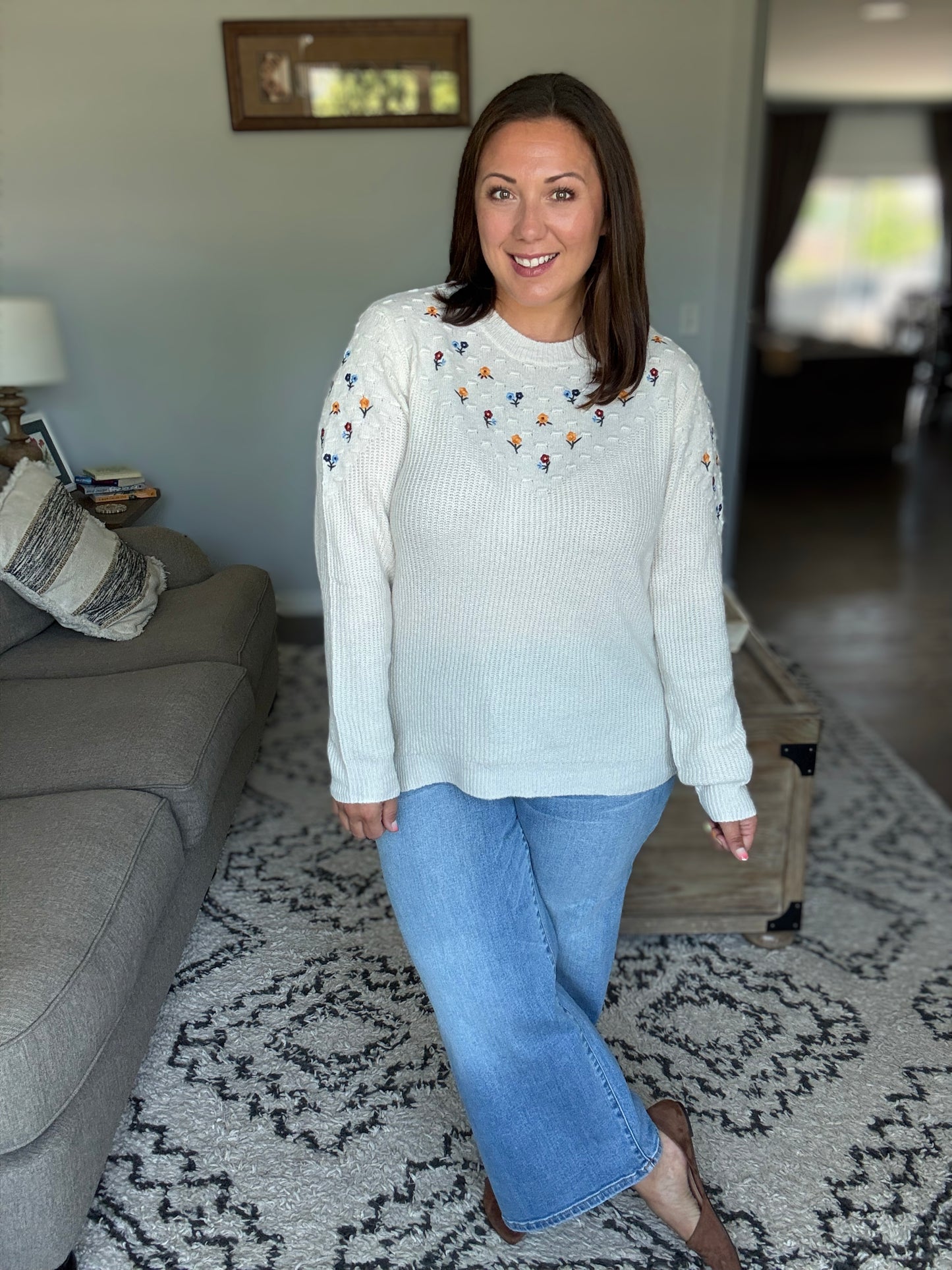 Claudia Mid Rise Wide Leg Ankle Jean