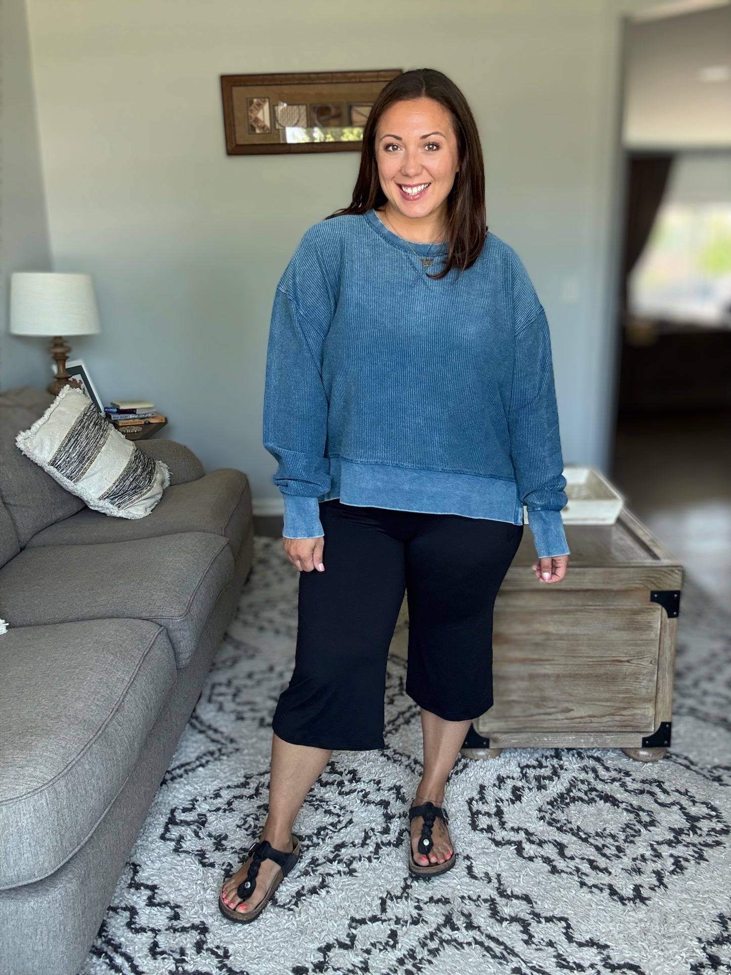 JuliaRose | Anna - Cropped Black Wide Legs