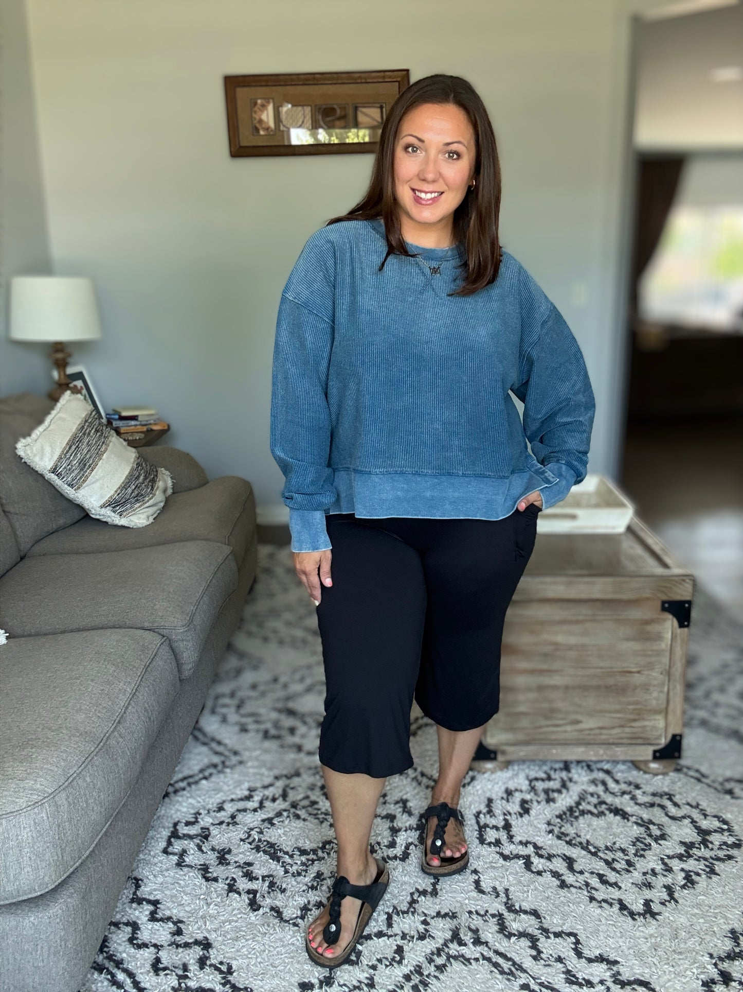 JuliaRose | Anna - Cropped Black Wide Legs