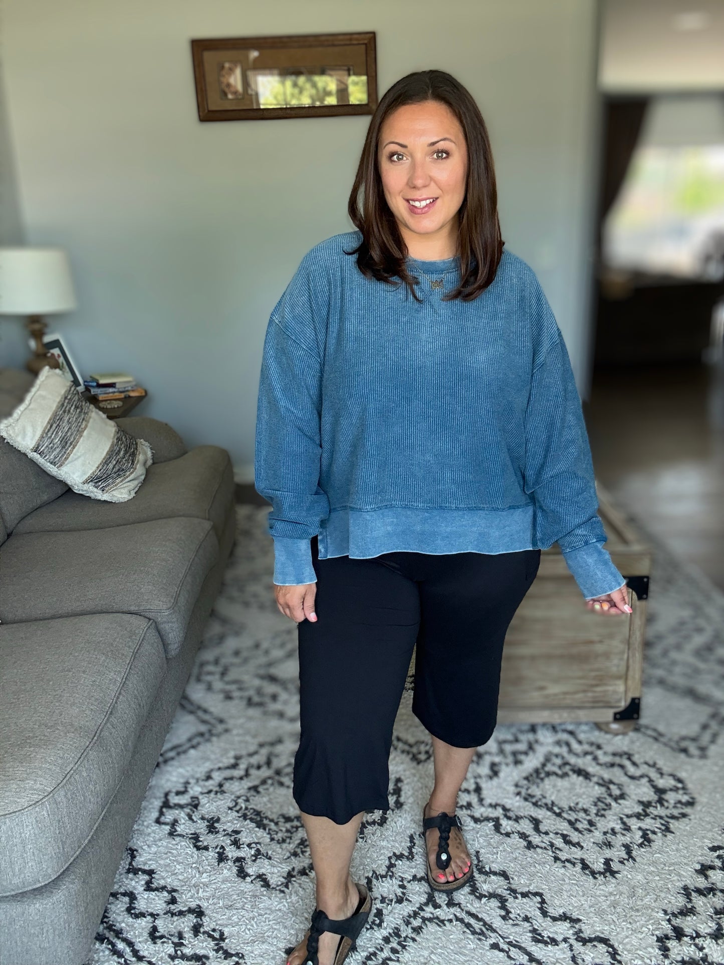 JuliaRose | Anna - Cropped Black Wide Legs