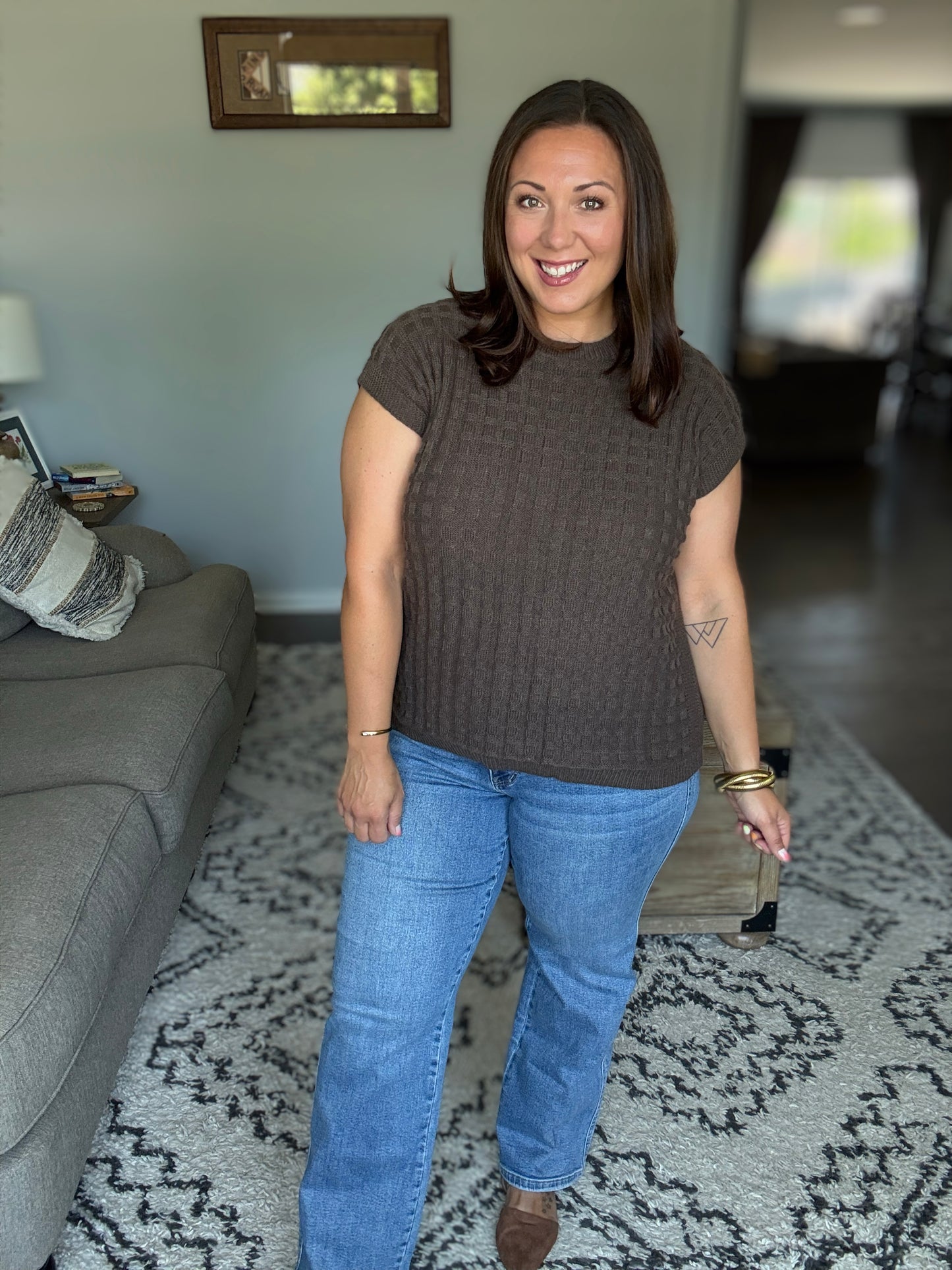 Claudia Mid Rise Wide Leg Ankle Jean