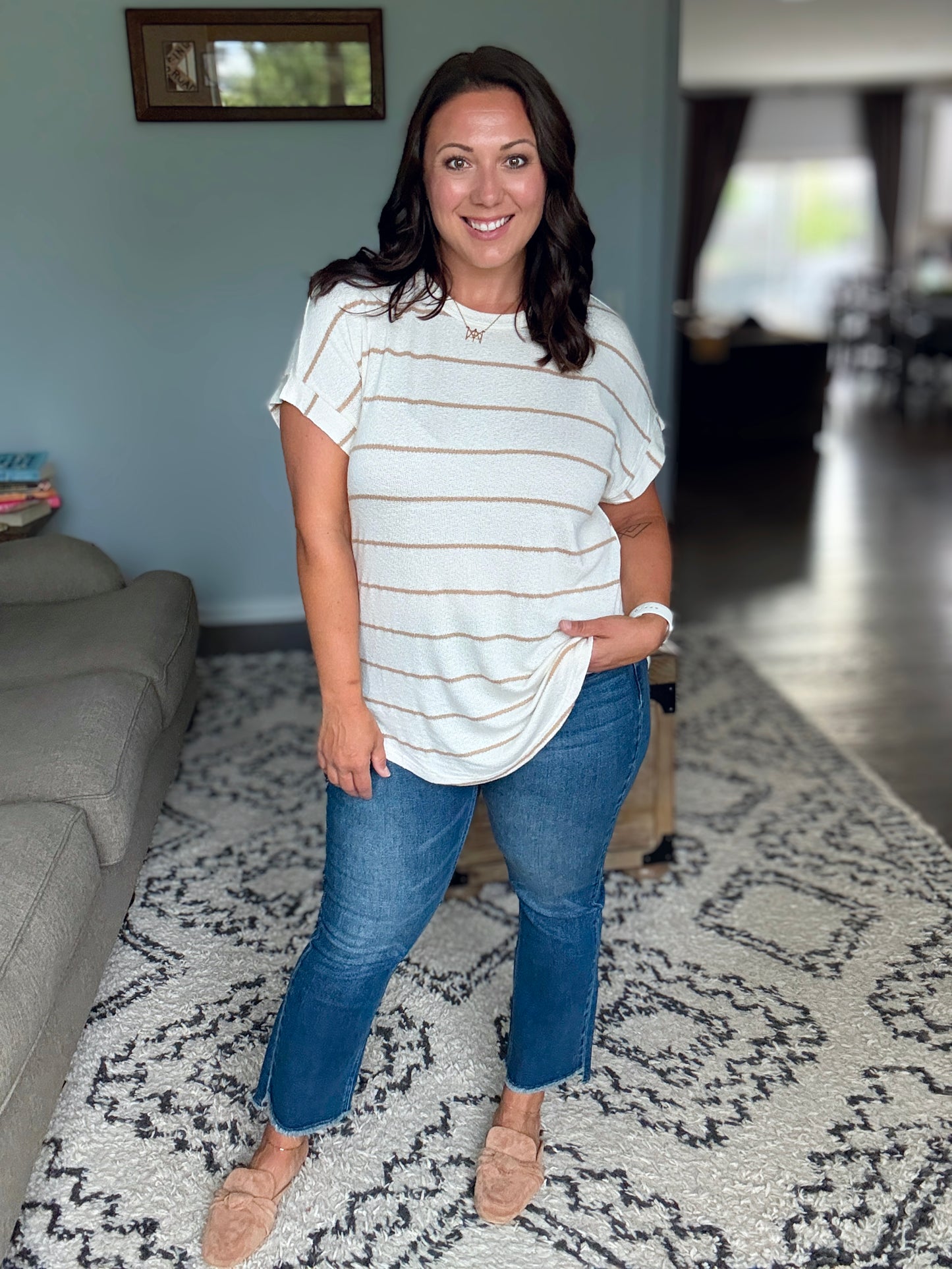 Nova High Waist Dark Wash Kick Flare