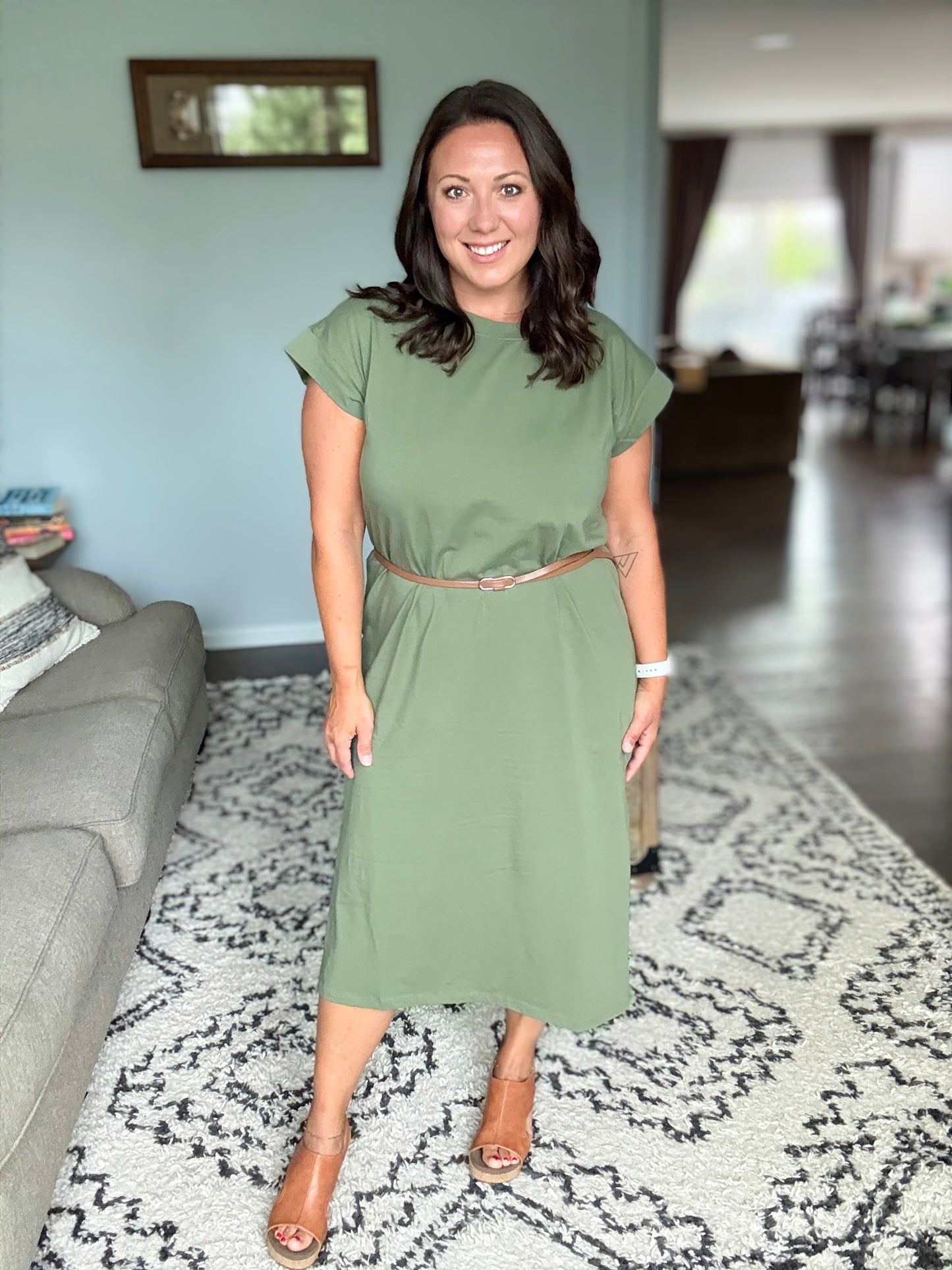 Sweet Like That Casual Dress in Light Olive