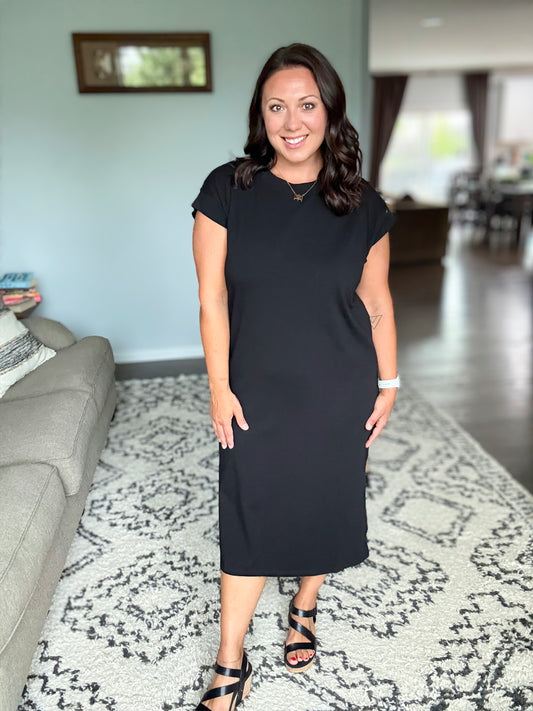 Sweet Like That Casual Dress in Black