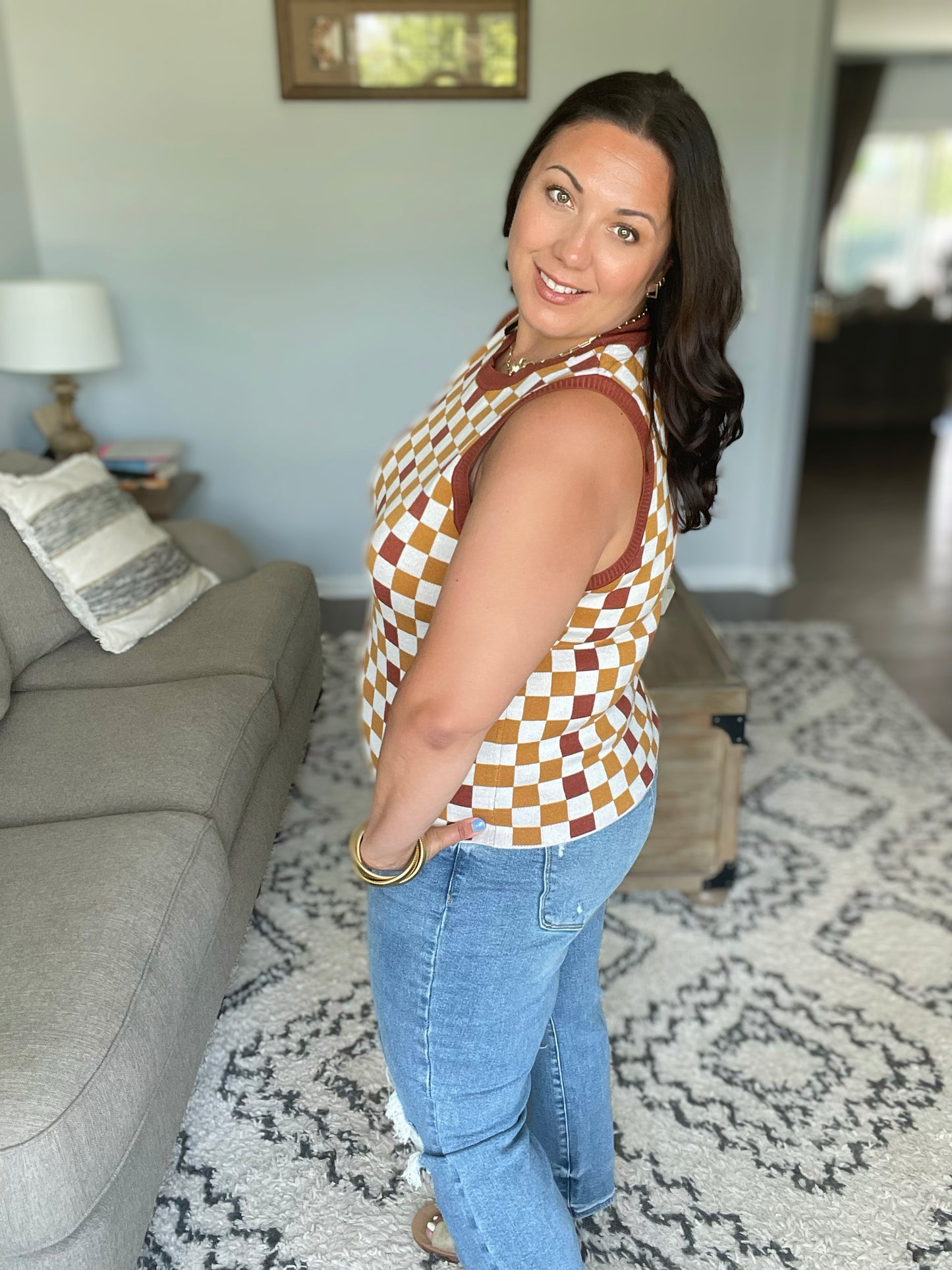 Keeping Score Checkered Tank