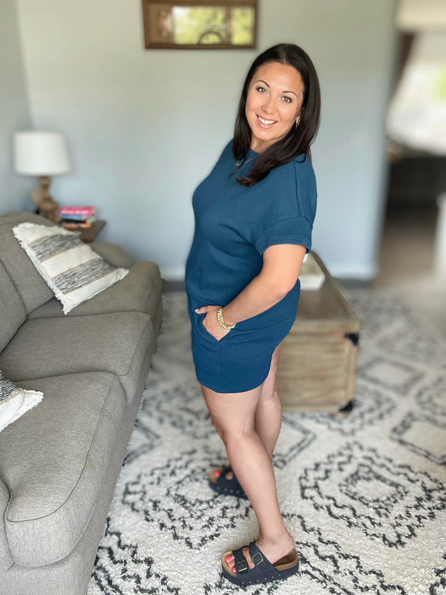 Textured Short Sleeve Top and Shorts Set in 11 Colors