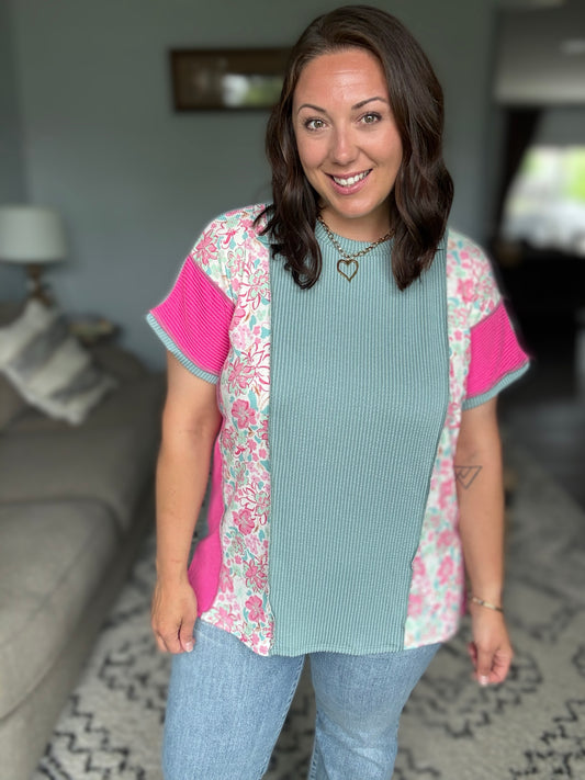 A Lot to Look At Color Block Top