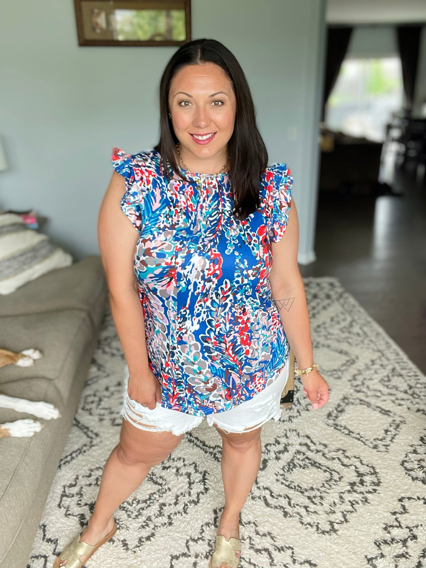 Do More Flutter Sleeve Top