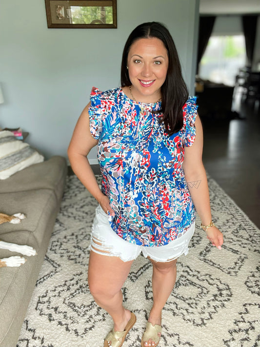 Do More Flutter Sleeve Top