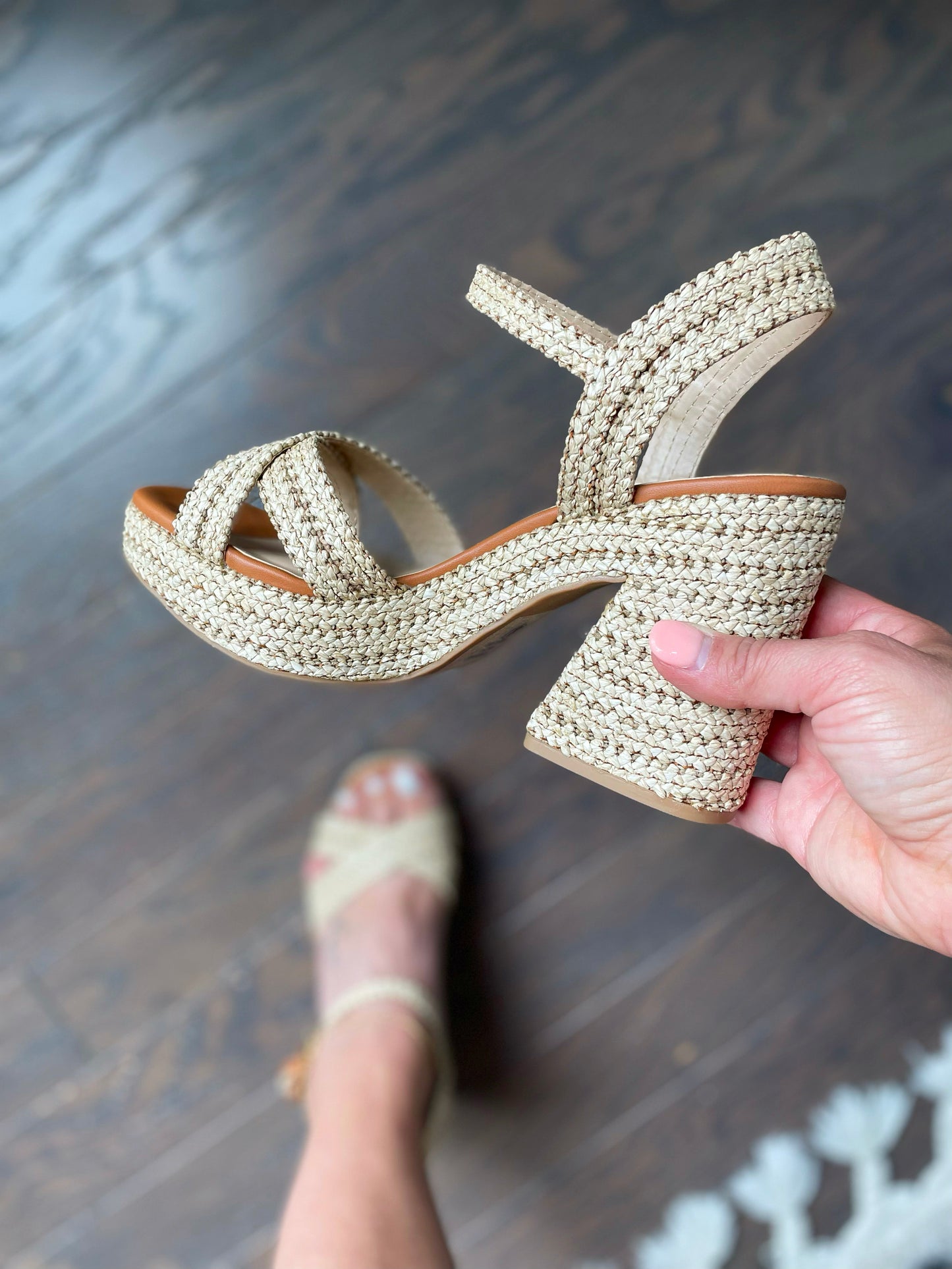 Bon Voyage Rope Woven Heel Shoes