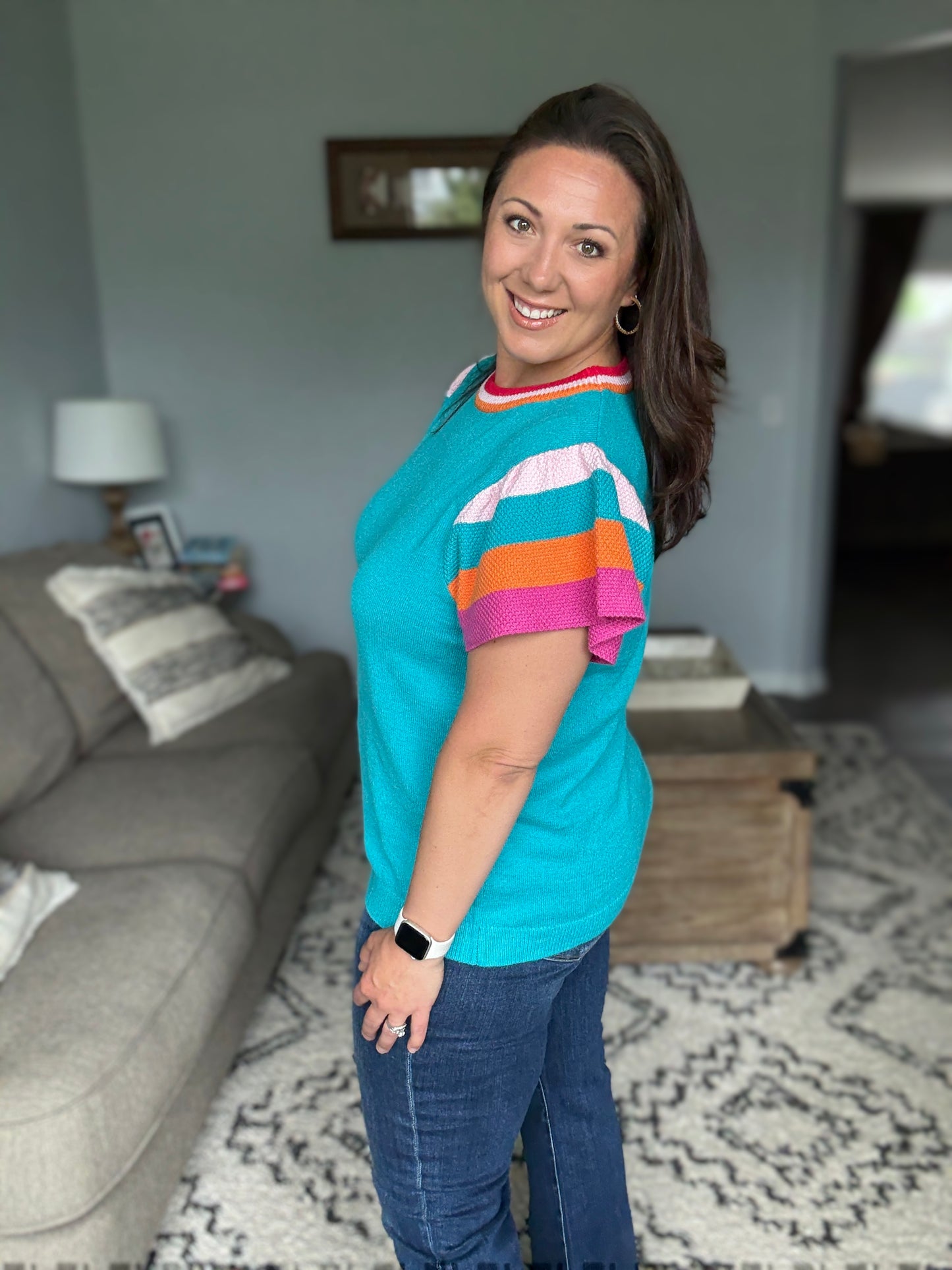 Perfect Playlist Color Block Sleeve Top