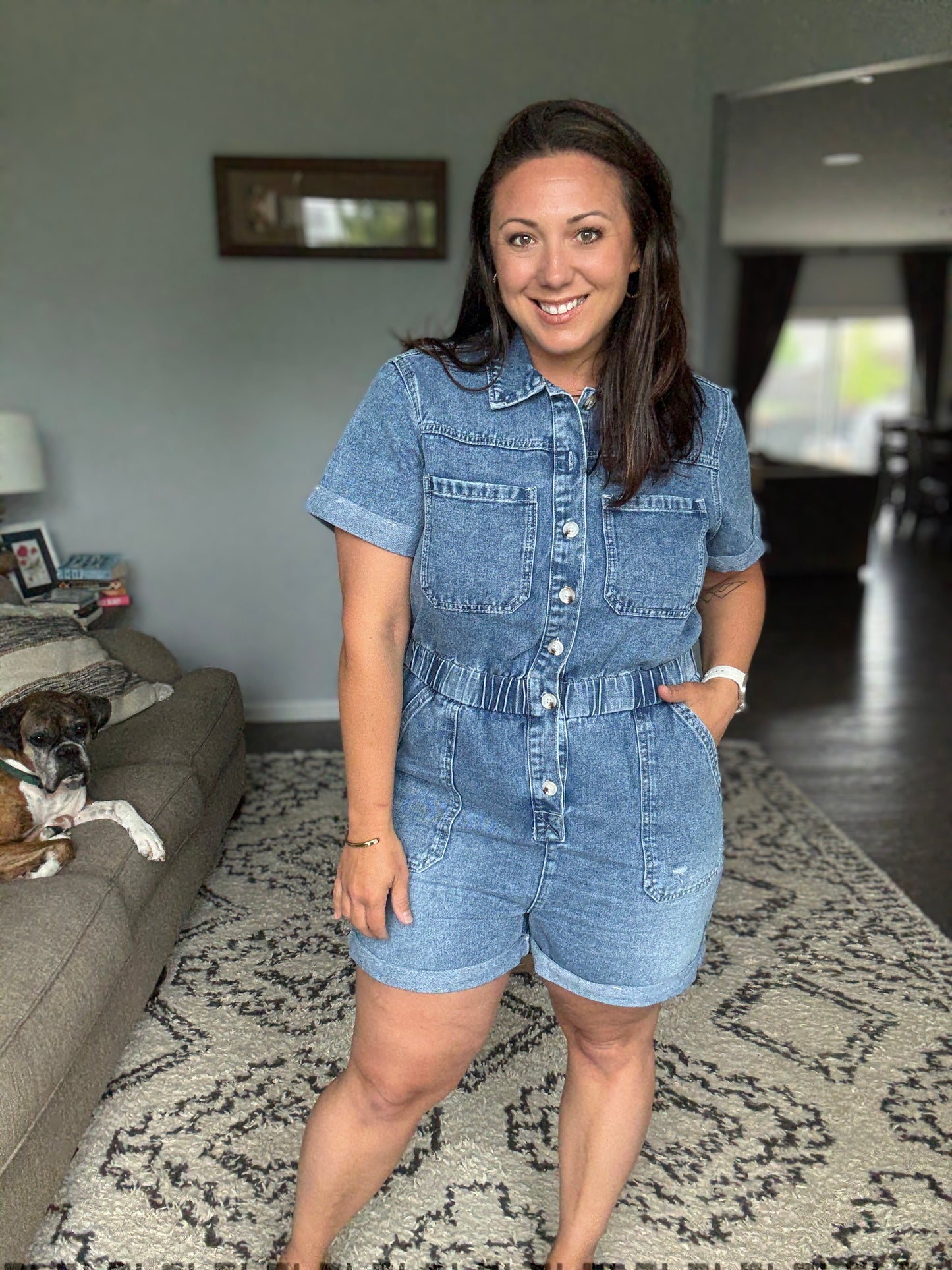 Pleasant and Relevant Denim Romper