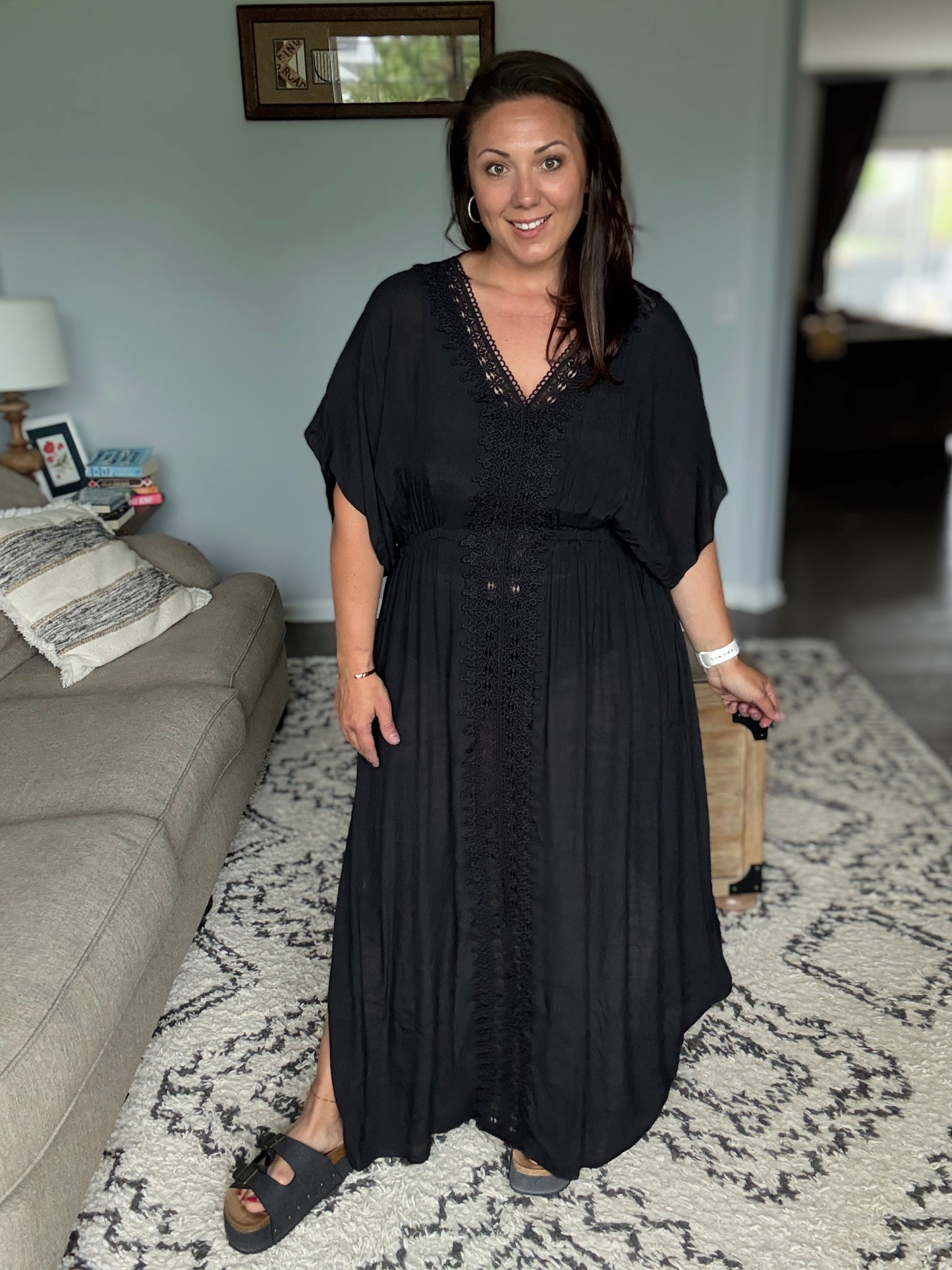 Serena Sands Swim Cover Up in Black
