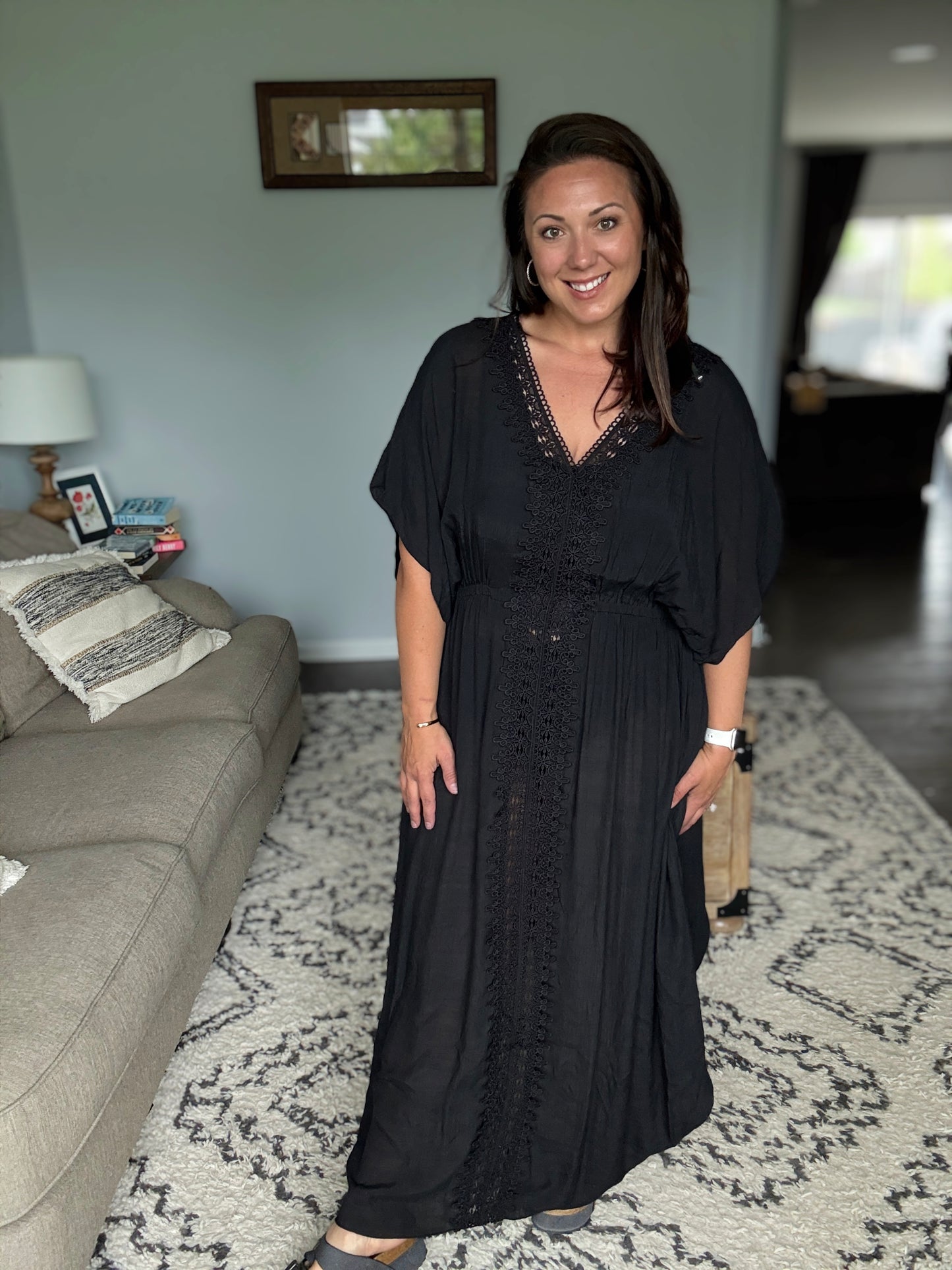 Serena Sands Swim Cover Up in Black