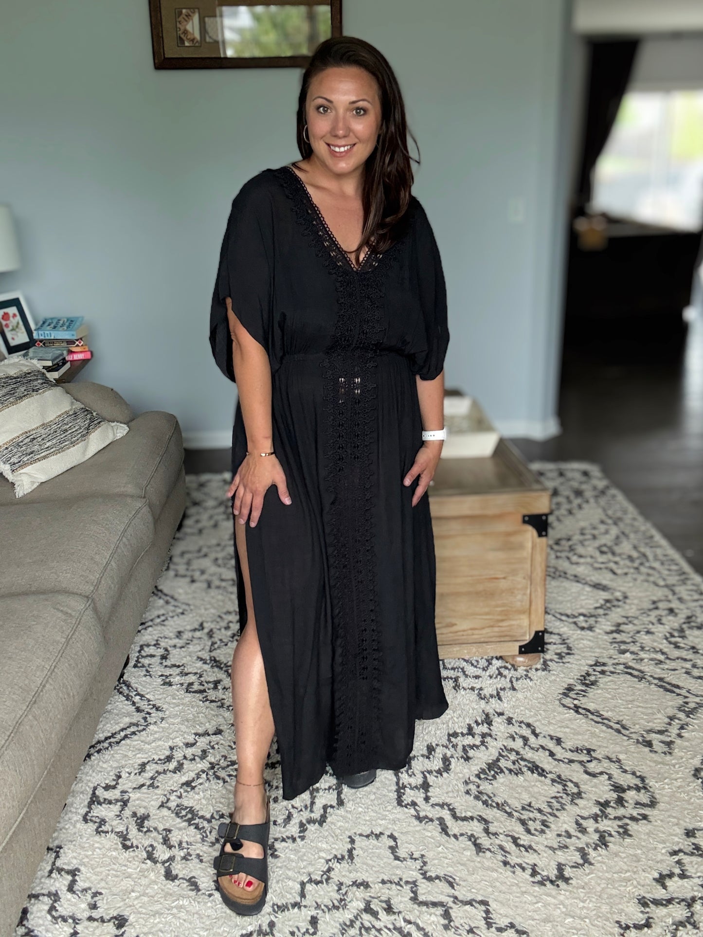 Serena Sands Swim Cover Up in Black