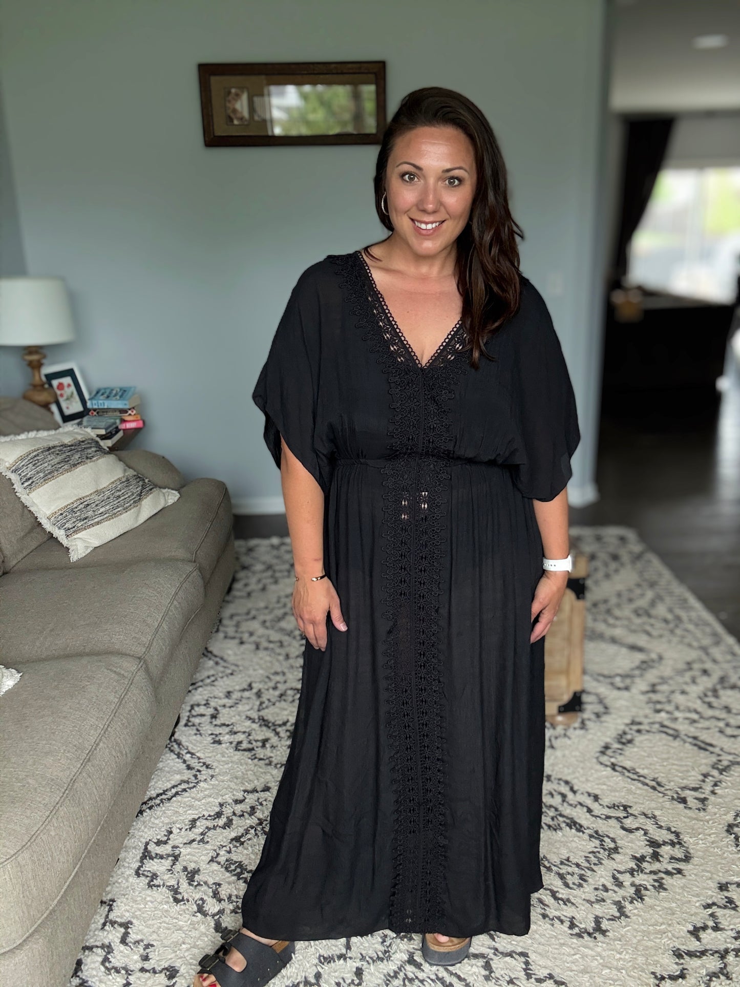 Serena Sands Swim Cover Up in Black