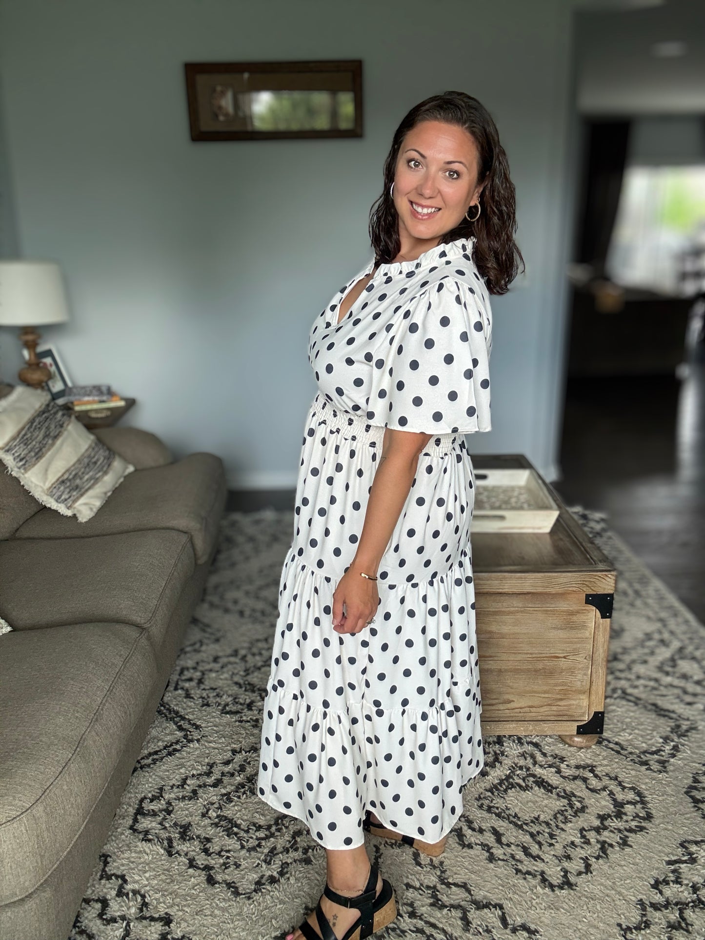 It Had to Be You Bell Sleeve Midi Dress