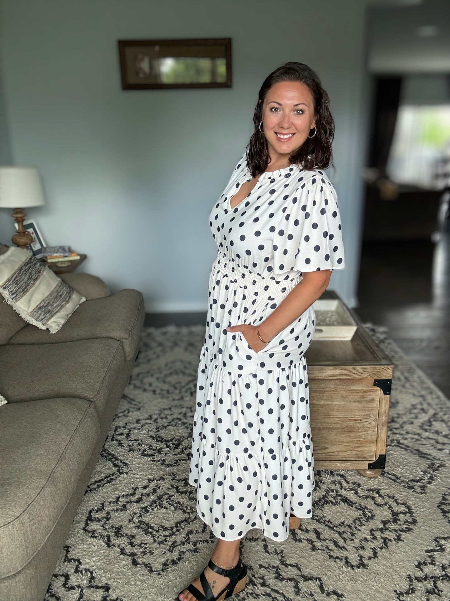 It Had to Be You Bell Sleeve Midi Dress