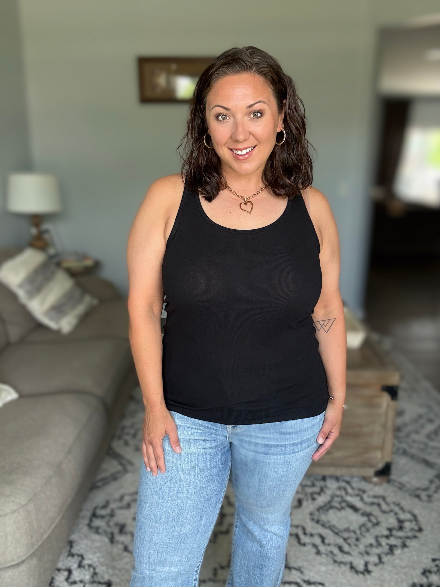 Keeping it Cool Scoop Neck Tank in Black