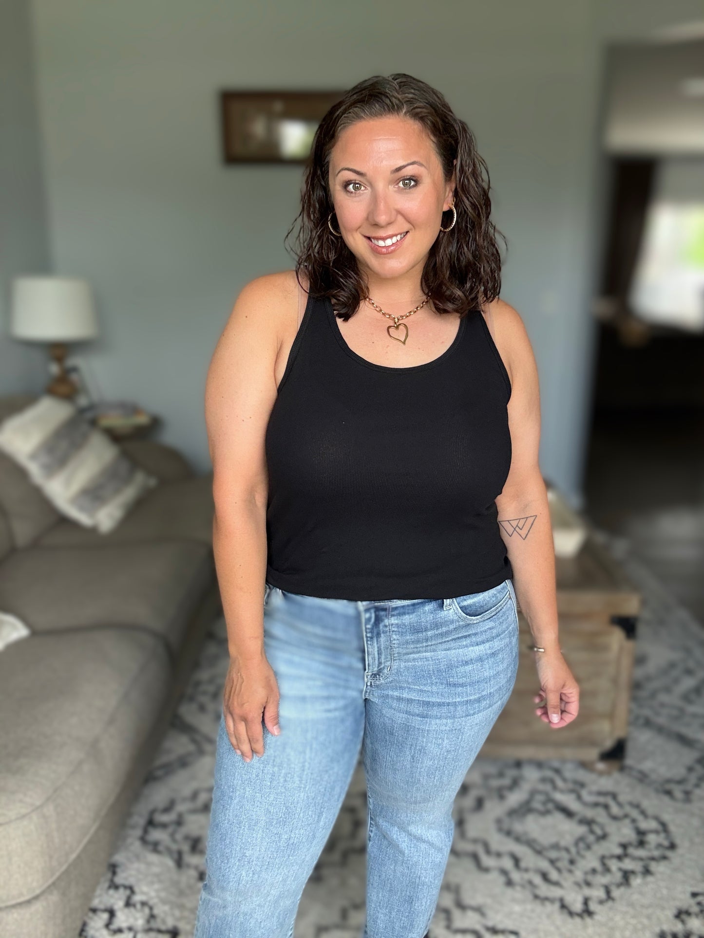 Keeping it Cool Scoop Neck Tank in Black
