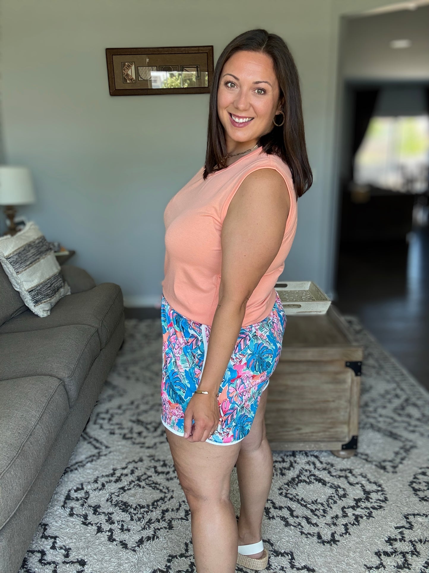 Michelle Mae Nova Summer Shorts - Tropical Palm