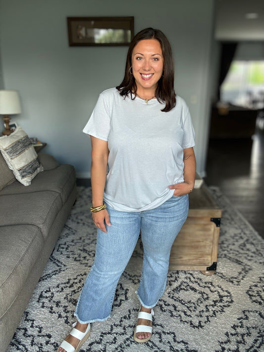 Rest Assured Basic Relaxed Tee in Heather Grey