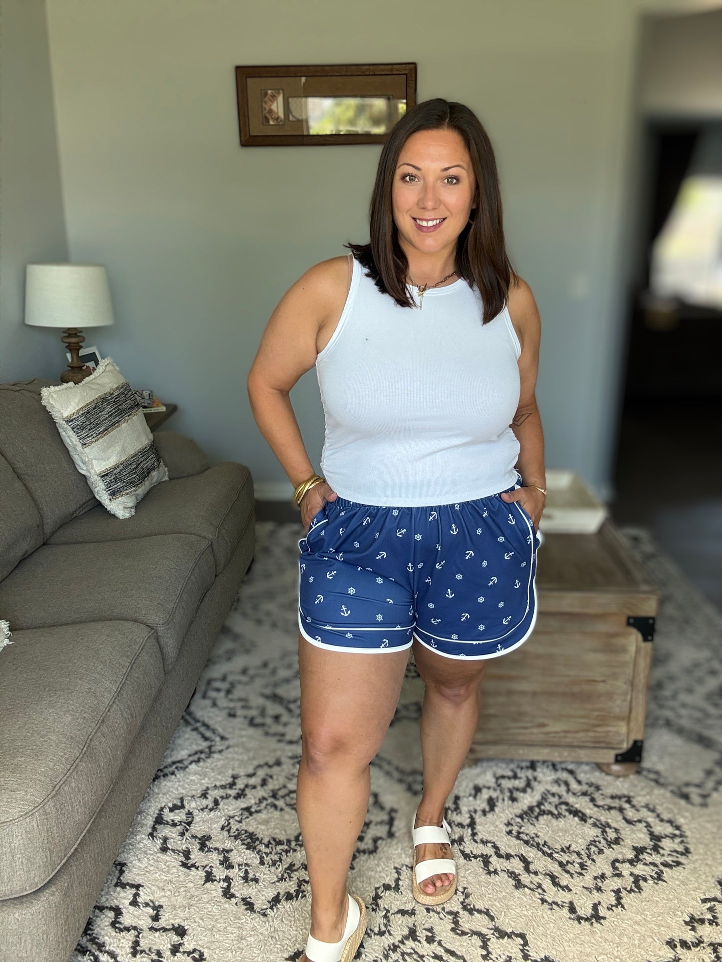 Michelle Mae Dolphin Shorts - Nautical Navy