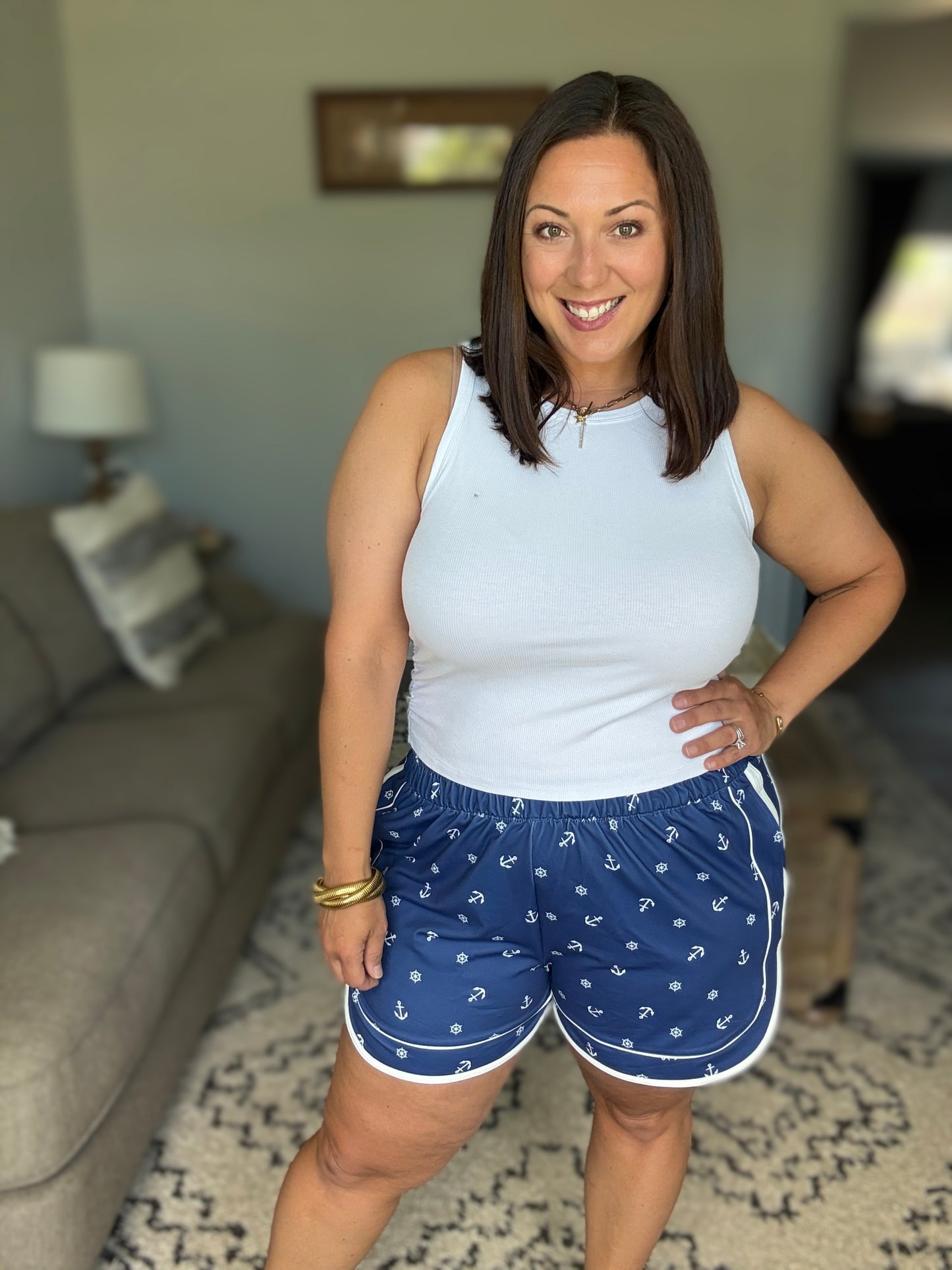 Michelle Mae Dolphin Shorts - Nautical Navy
