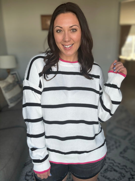 Much to My Relief Striped Sweater